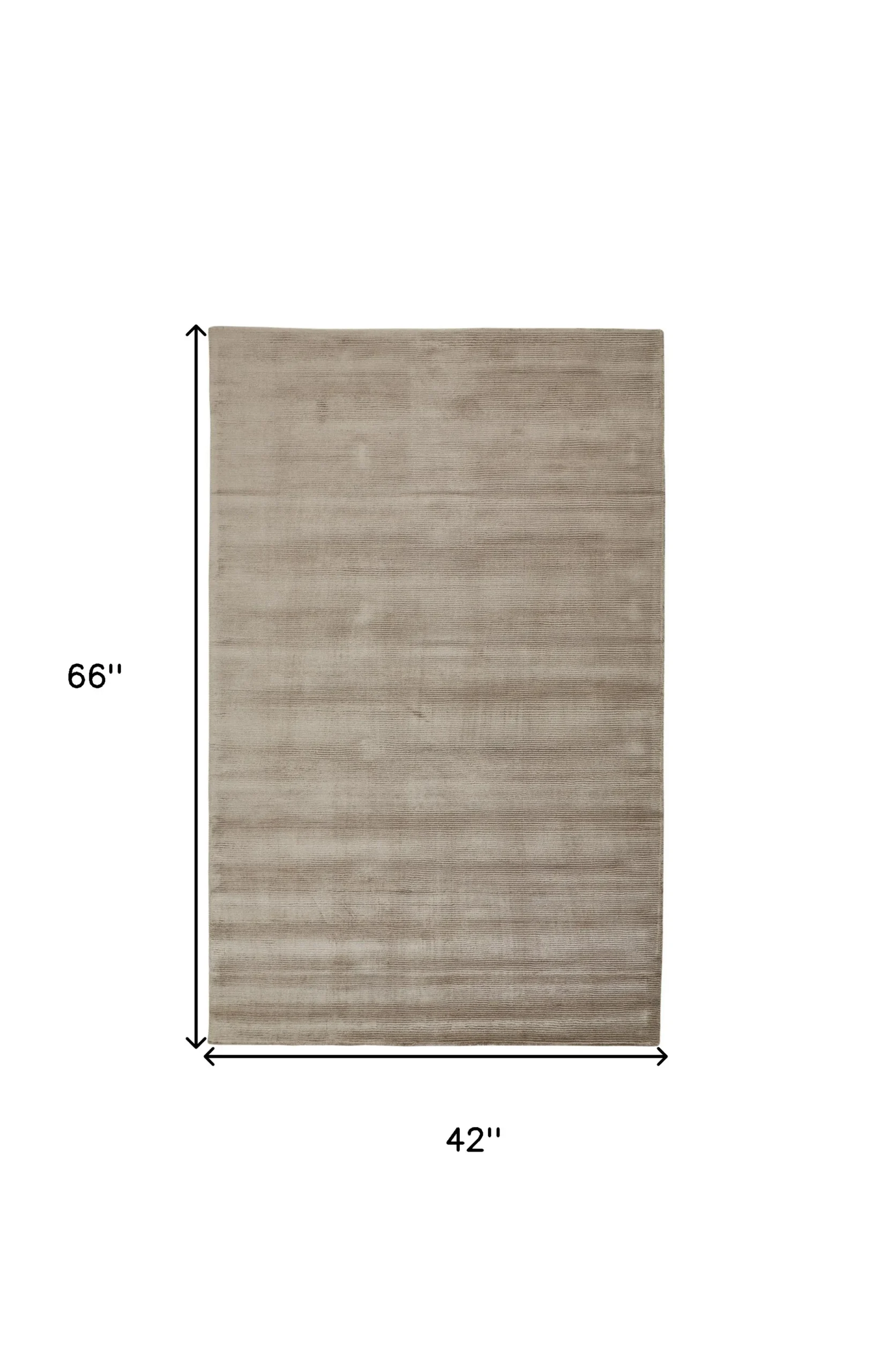 4' X 6' Tan Ivory And Taupe Hand Woven Area Rug - Image 4