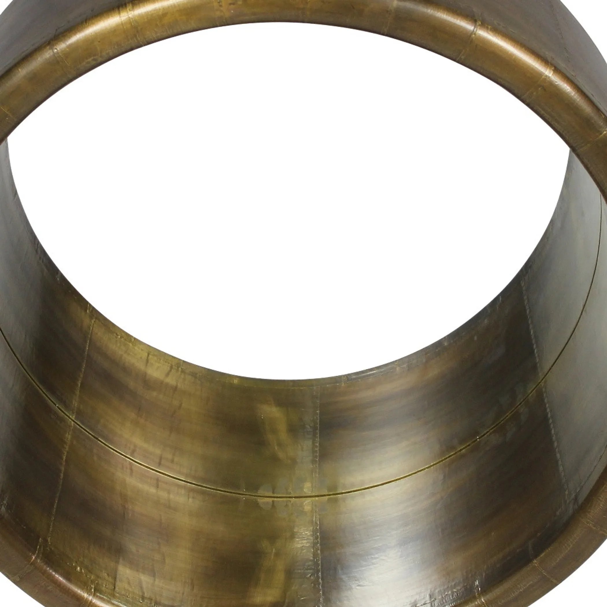 21" Brass Round Metal Framed Accent Mirror - Image 5