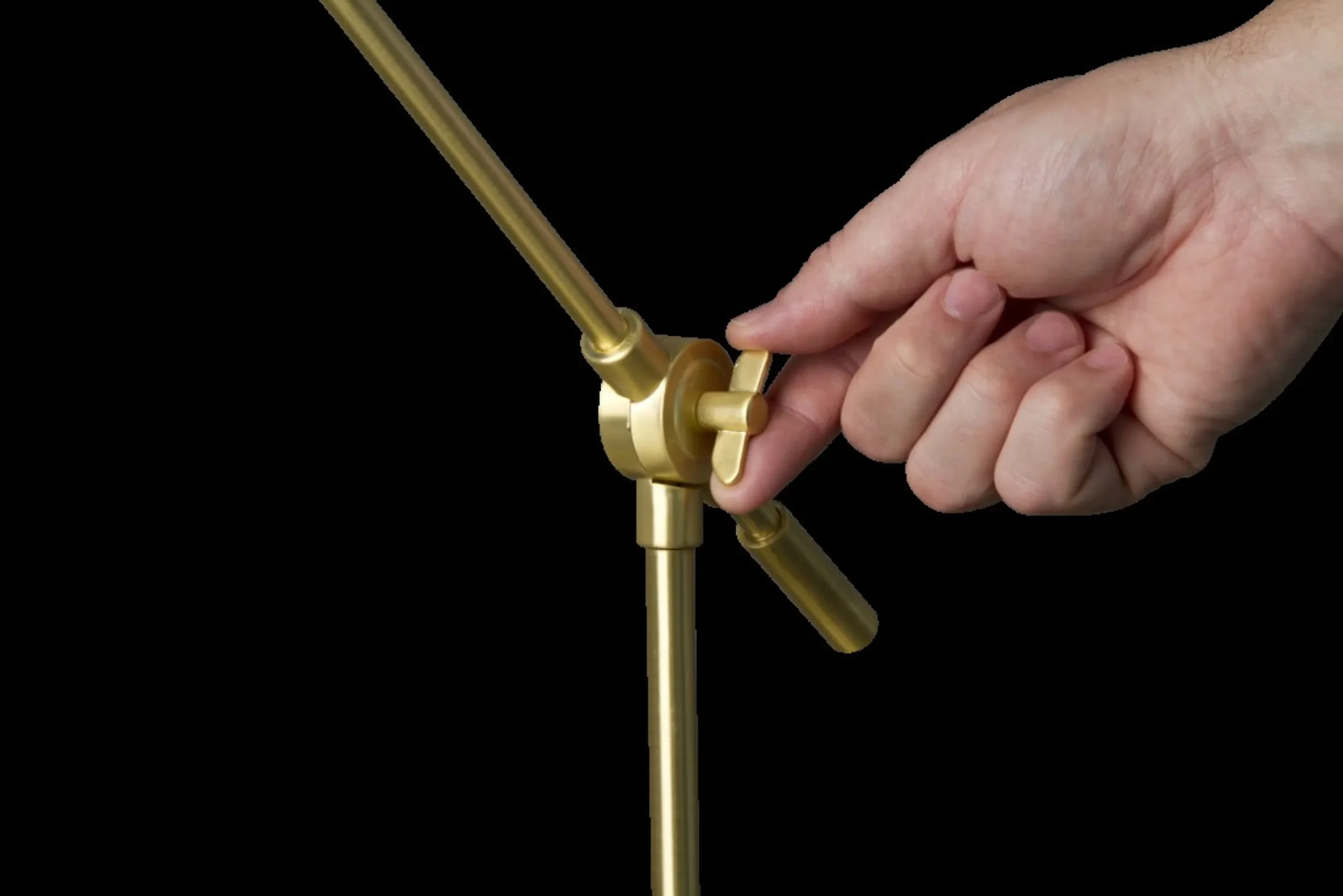 Shiny Satin Brass LED Adjustable Desk Lamp - Image 3