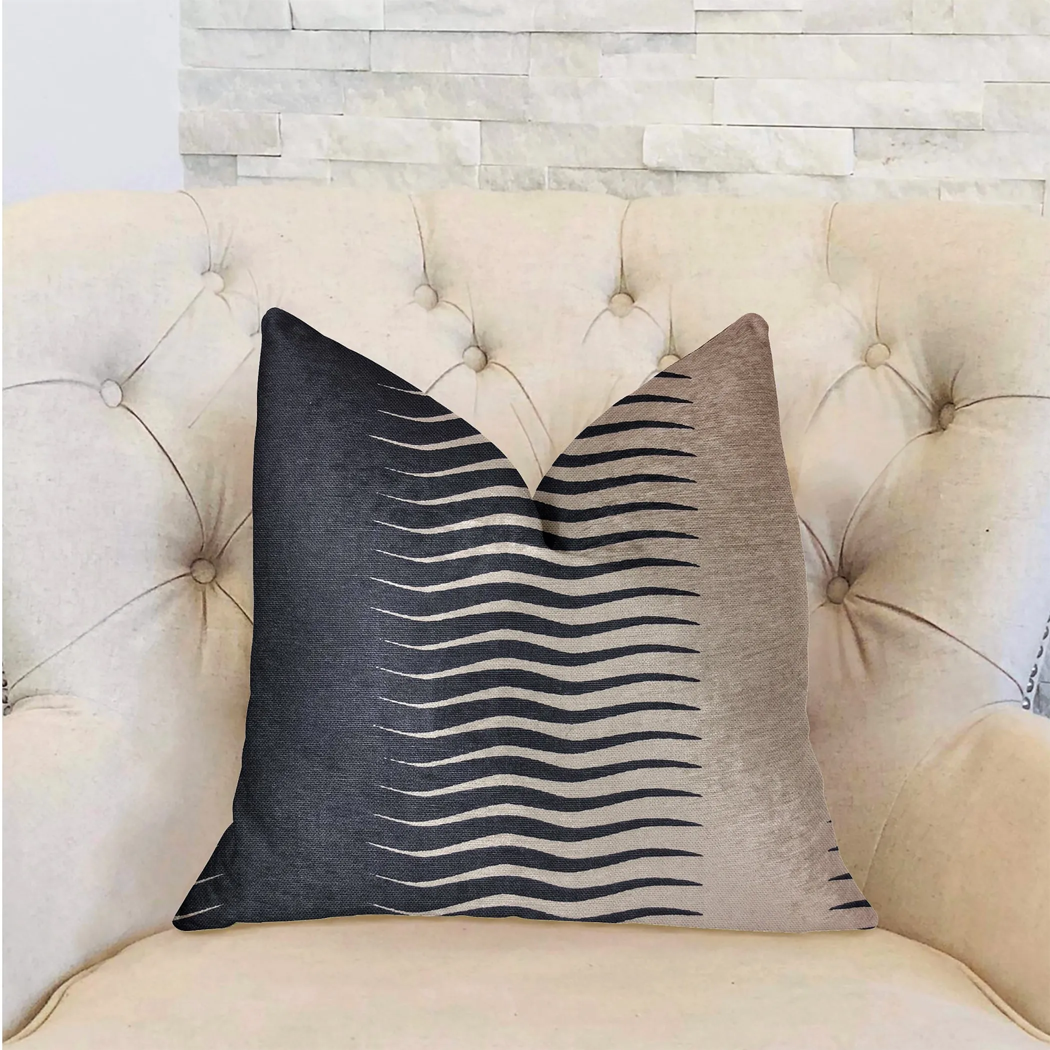 Plutus Dreamland Blue and White Luxury Throw Pillow - Image 2