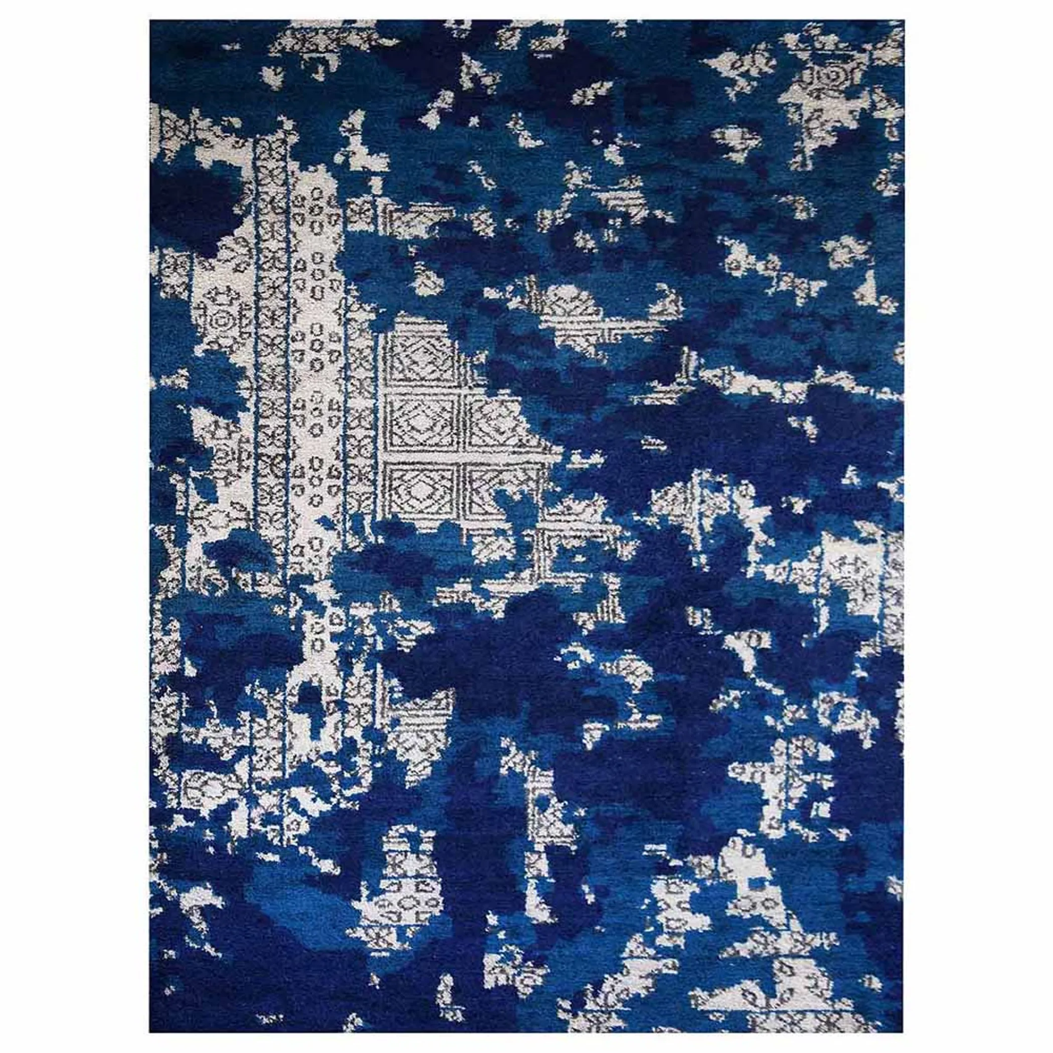 Rugsotic Carpets Hand Knotted Silk Area Rug Abstract - Image 2