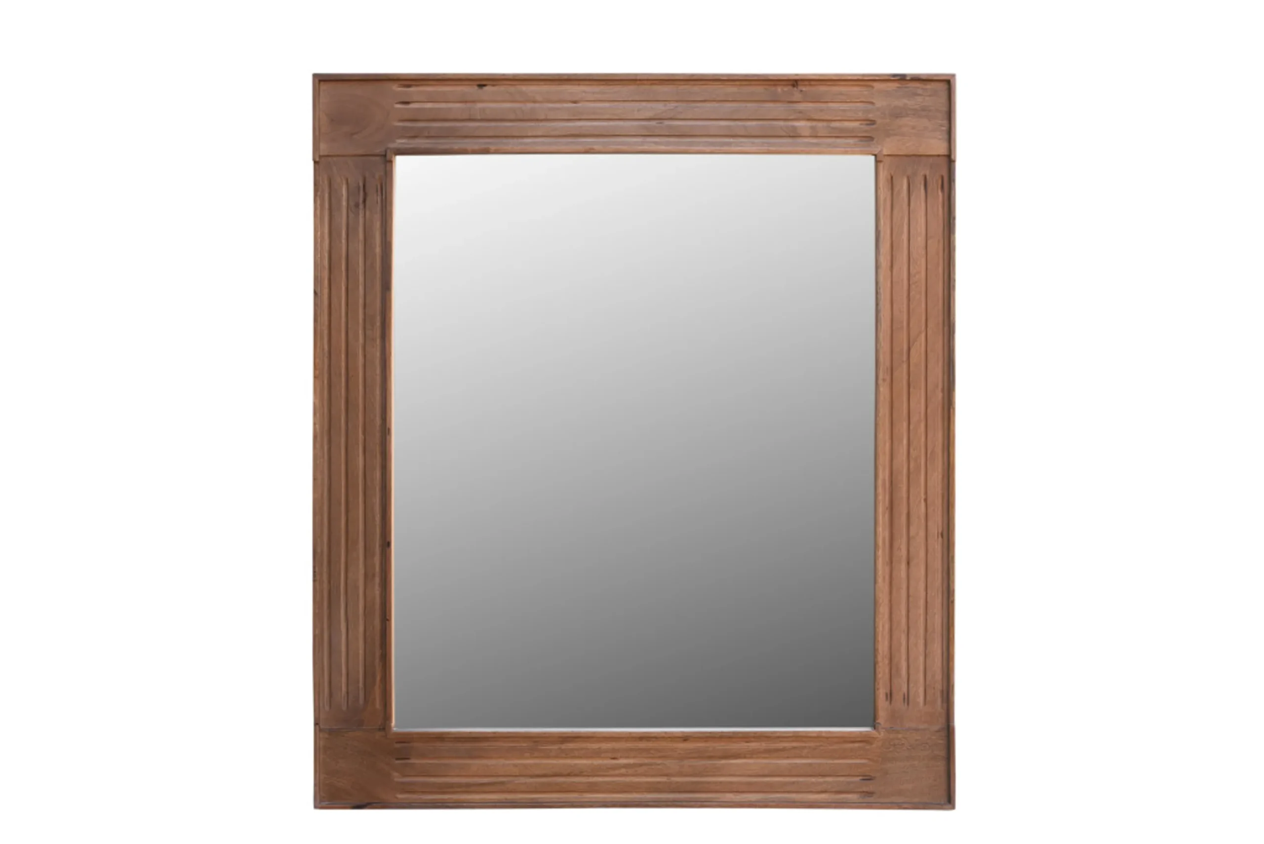 46" Brown Dresser Solid Wood Mirror - Image 2