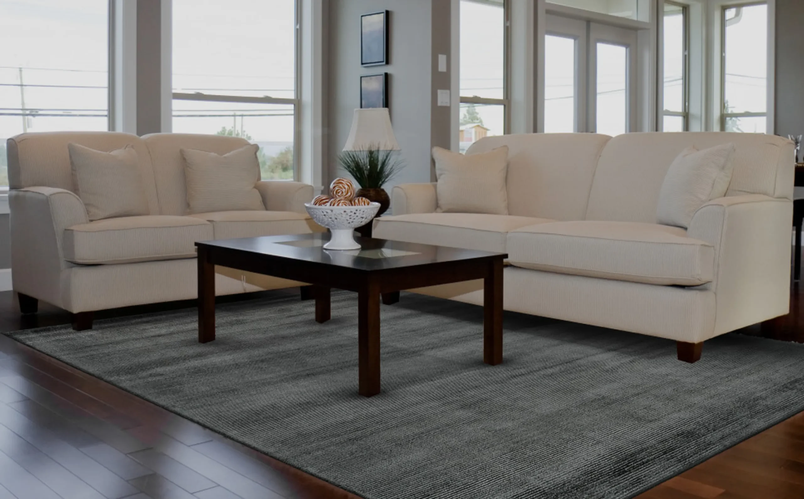 5' X 8' Gray And Black Hand Woven Area Rug - Image 3