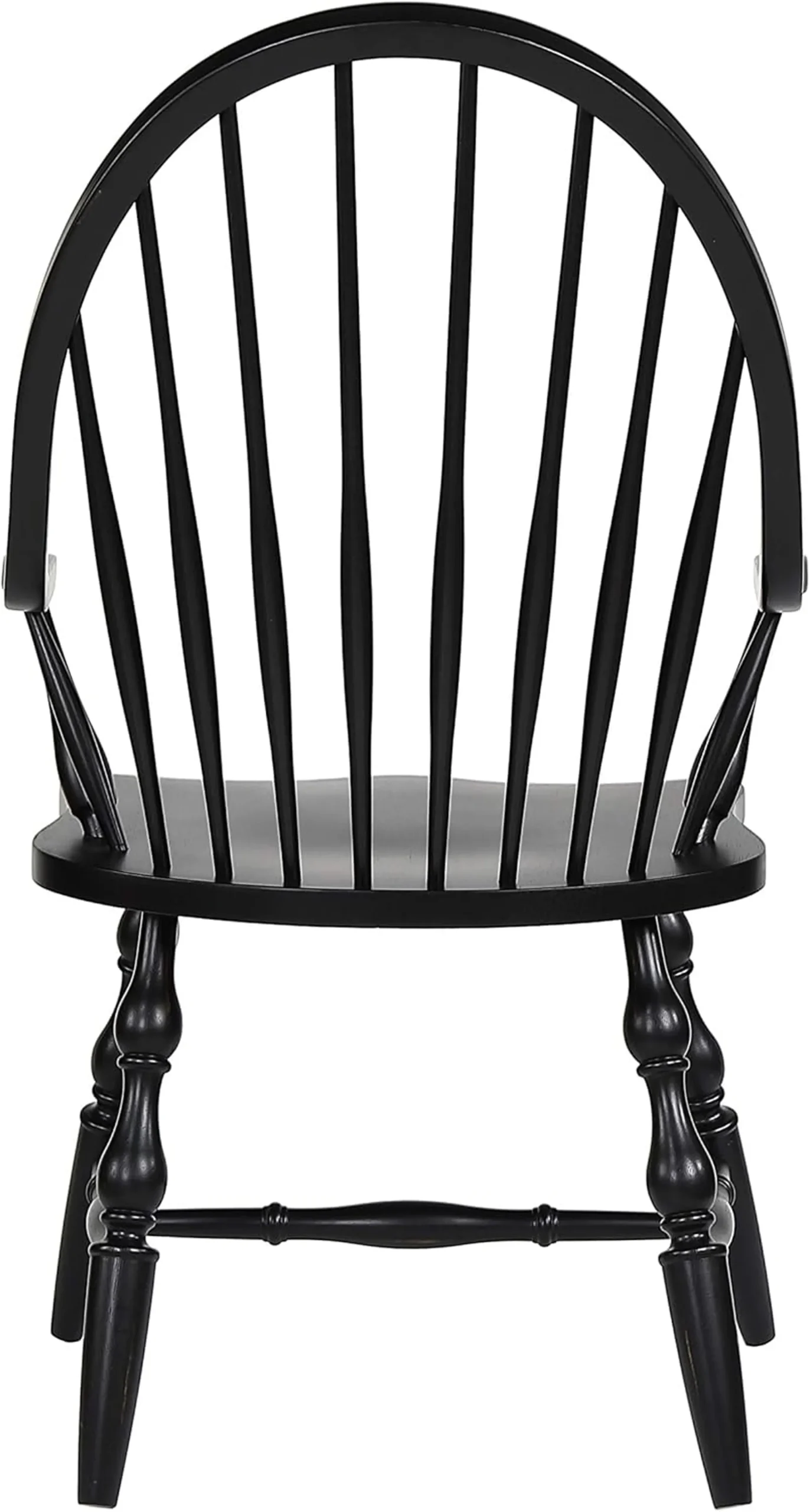 Sunset Trading Black Cherry Selections Windsor Spindleback Dining Chair with Arms | Fully Assembled Kitchen Armchair| Modern Farmhouse Minimalist Cou. - Image 5
