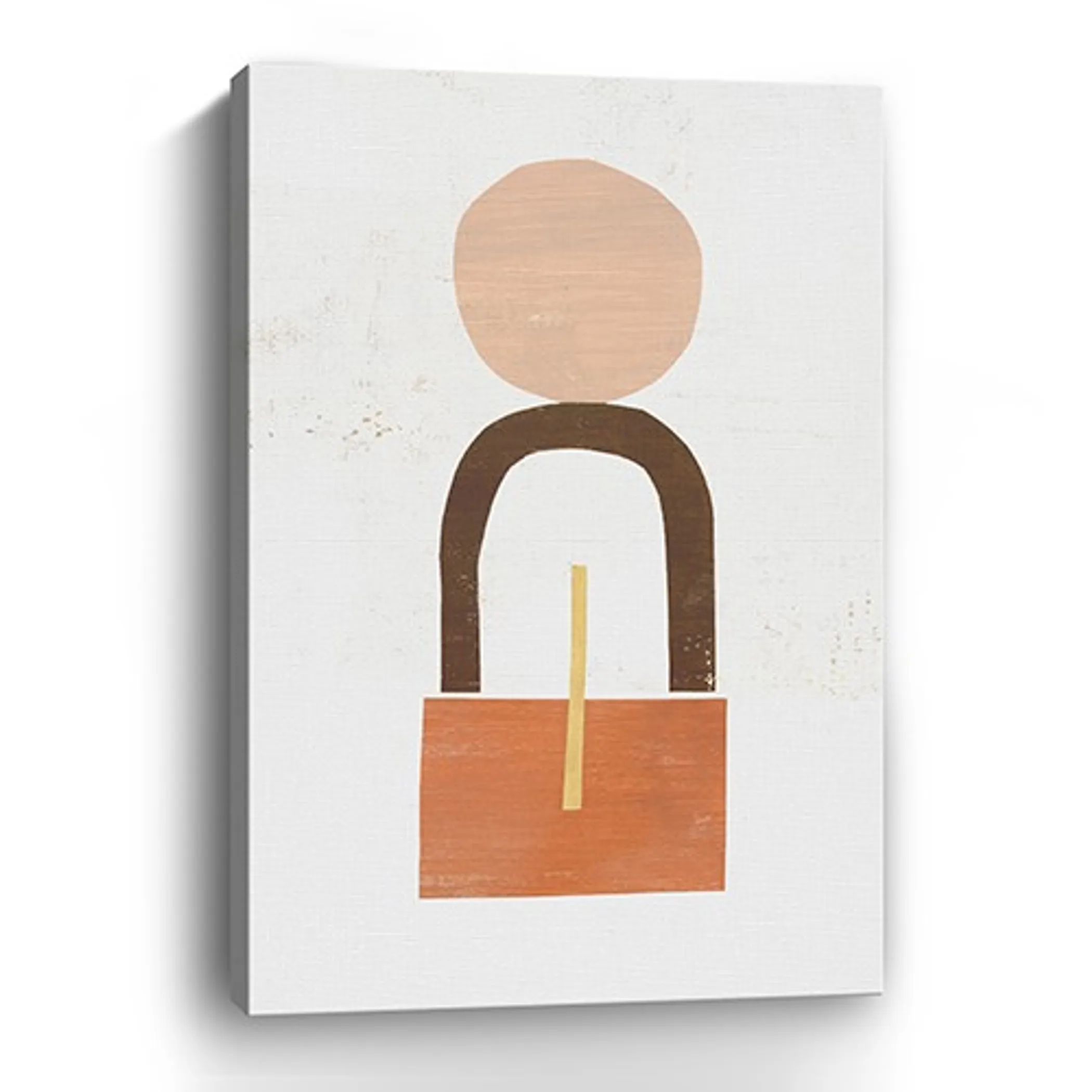 Abstract Orange Shapes In Balance Unframed Print Wall Art - Image 4