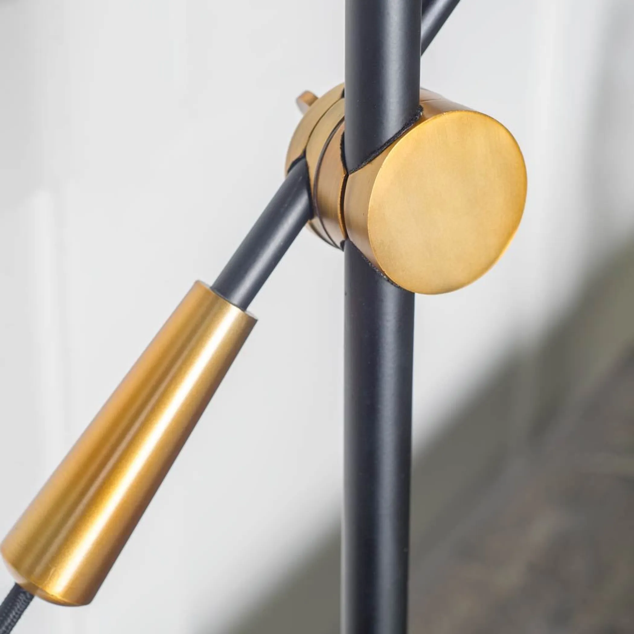 26" Black Metal Swing Arm With Black Cone Shade - Image 3