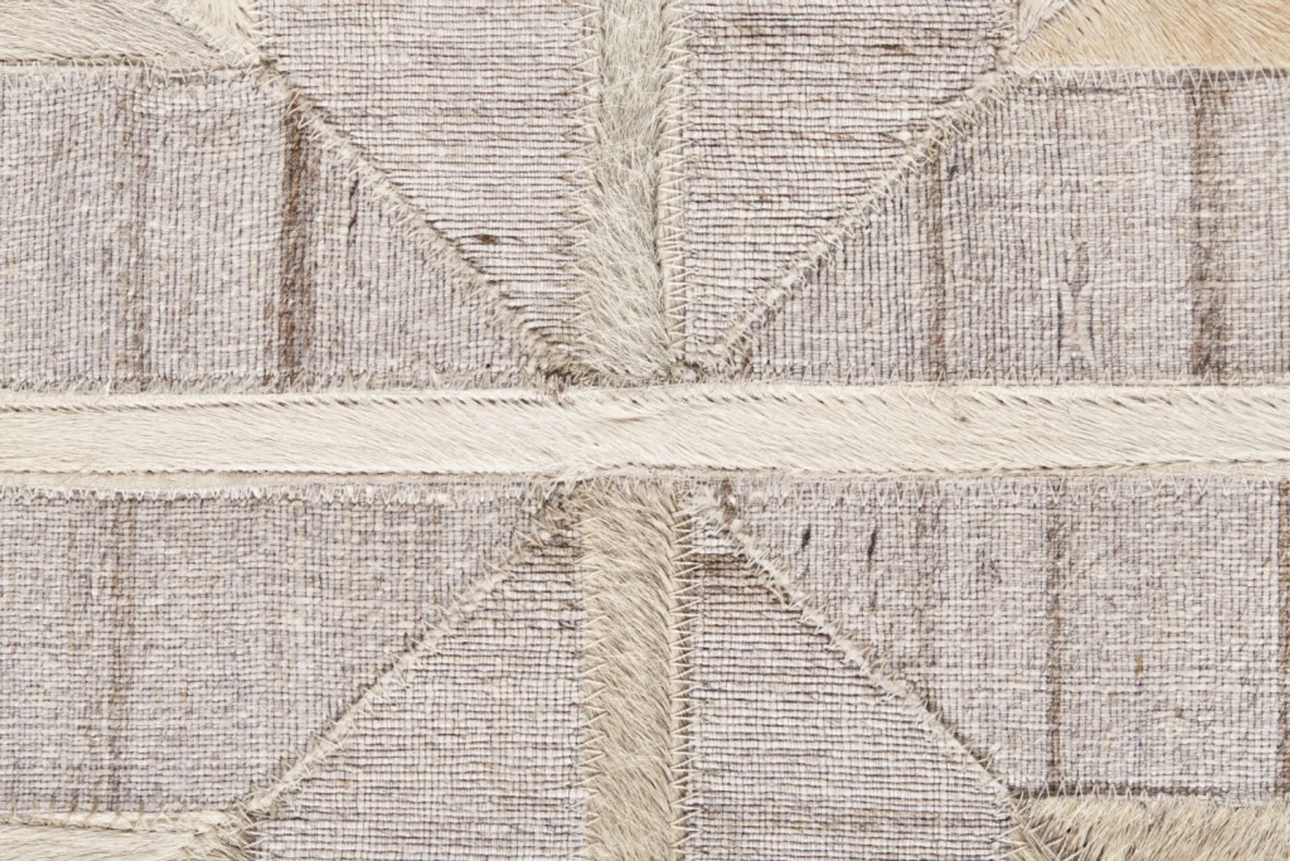 8' X 11' Gray Ivory And Brown Geometric Hand Woven Area Rug - Image 3