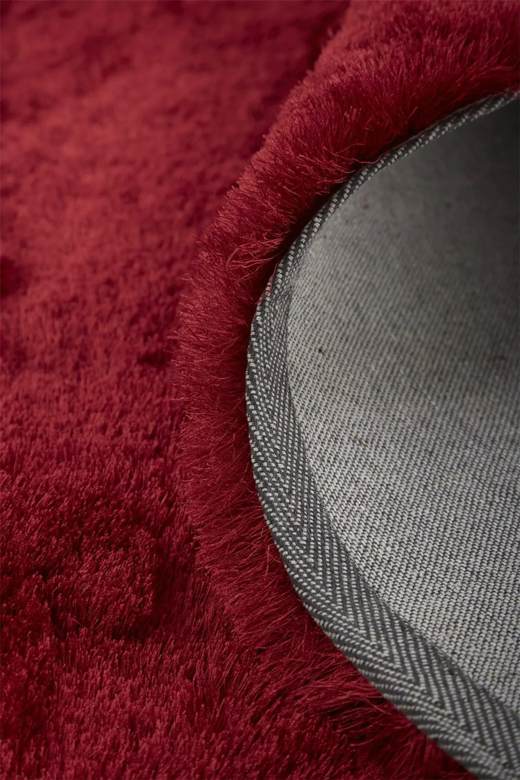 5' X 8' Red And Purple Shag Tufted Handmade Area Rug - Image 3