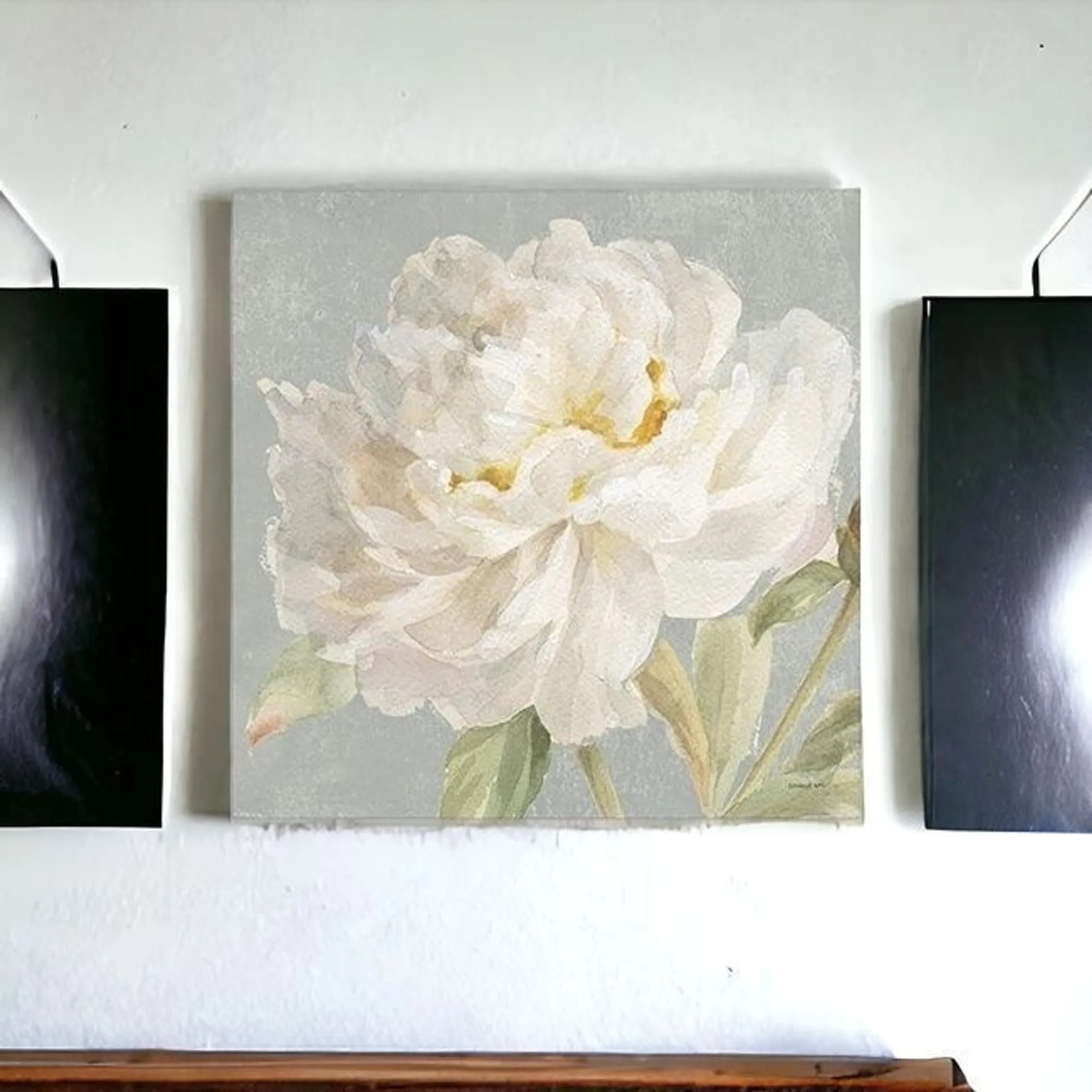 Angelic White Peony Flower Unframed Print Wall Art - Image 5