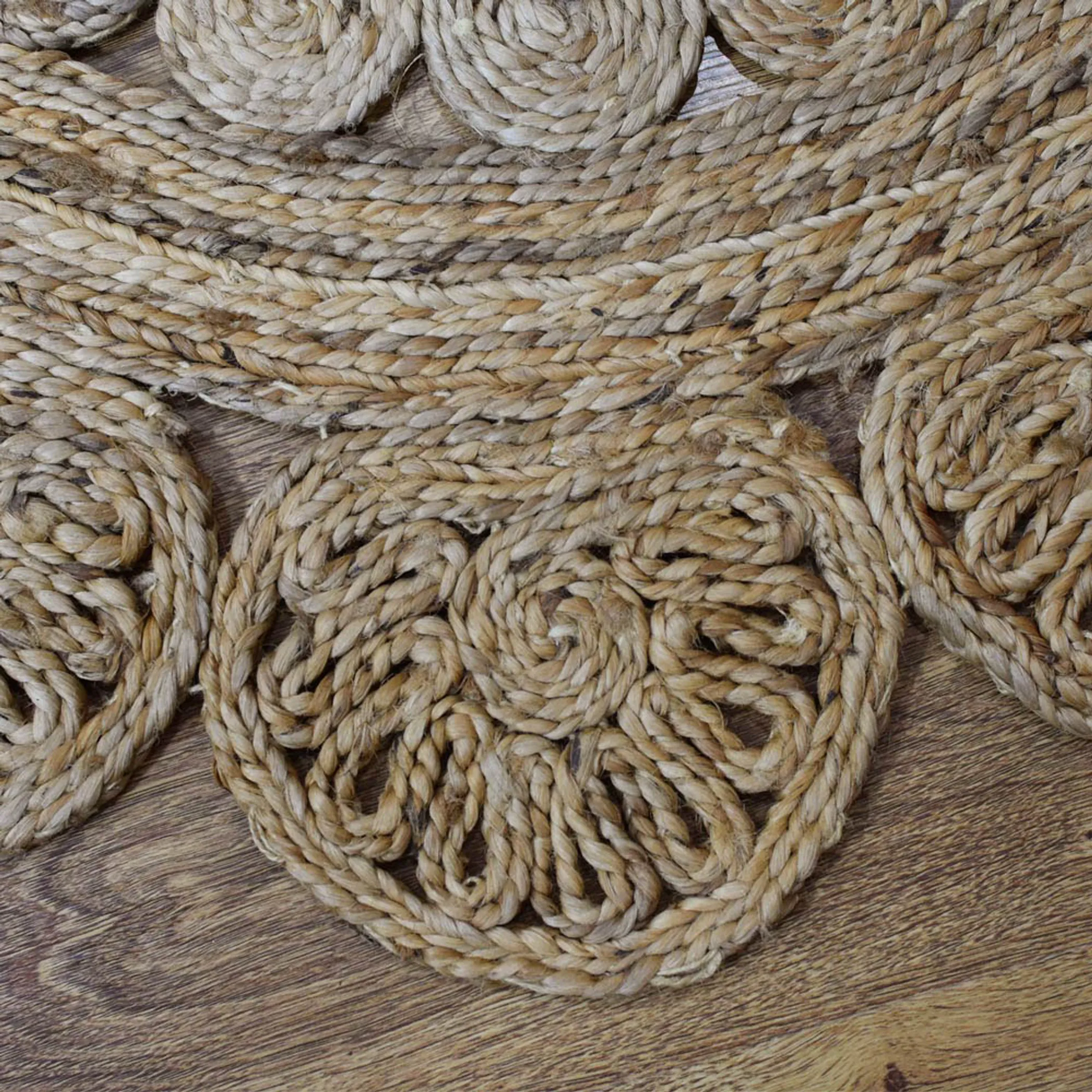Rugsotic Carpets Hand Woven Jute Round Eco-friendly Area Rug Oriental - Image 6