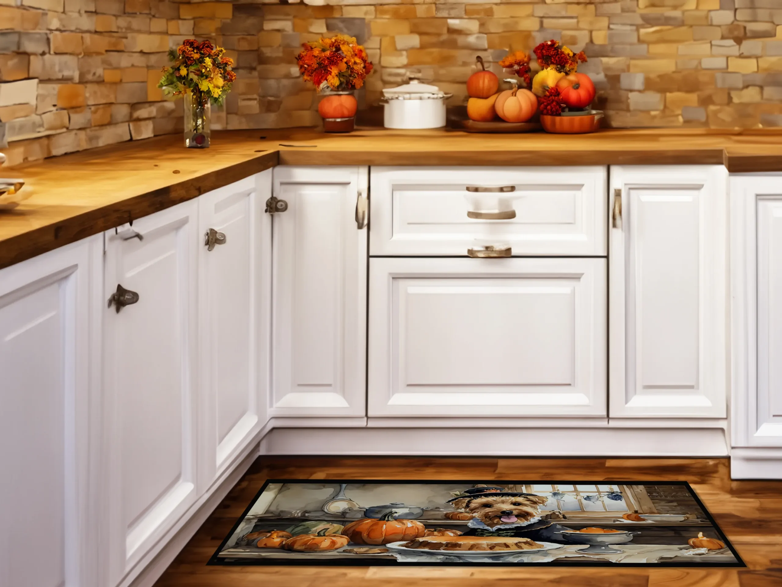 Fall Kitchen Pumpkin Pie Runner Mat 28x58 - Image 6