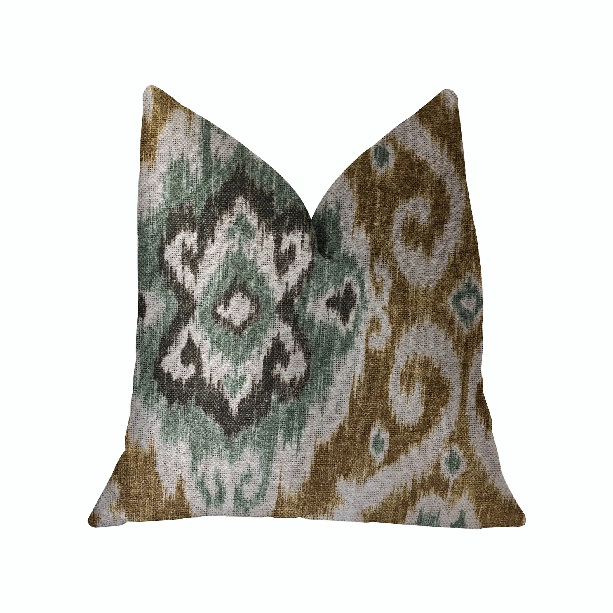 Plutus Ambrosia Yellow and Beige Luxury Throw Pillow