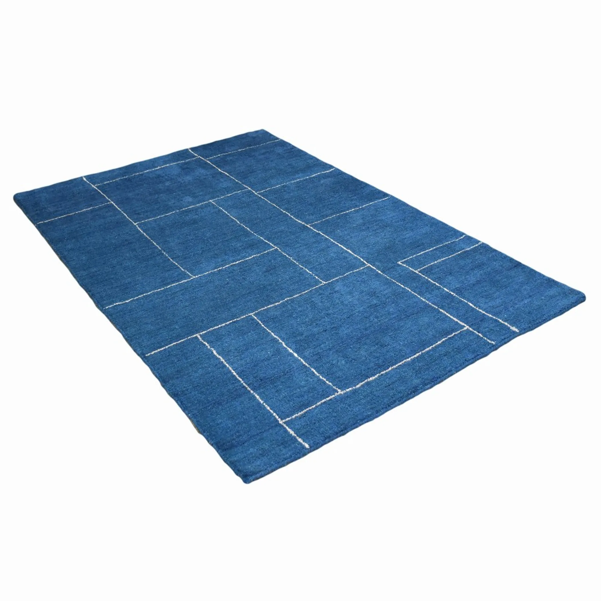 Rugsotic Carpets Hand Knotted Loom Silk Mix Area Rug Geometric - Image 3