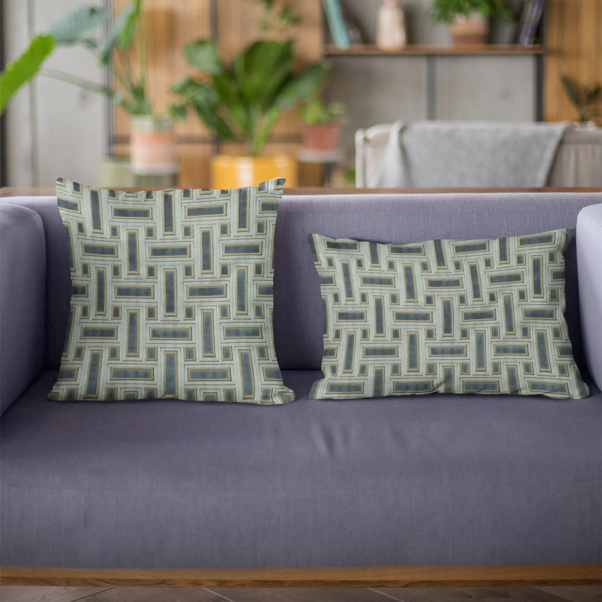 Plutus Hazy Stony Cut Velvet, Some Sparkle To It Luxury Throw Pillow - Image 2