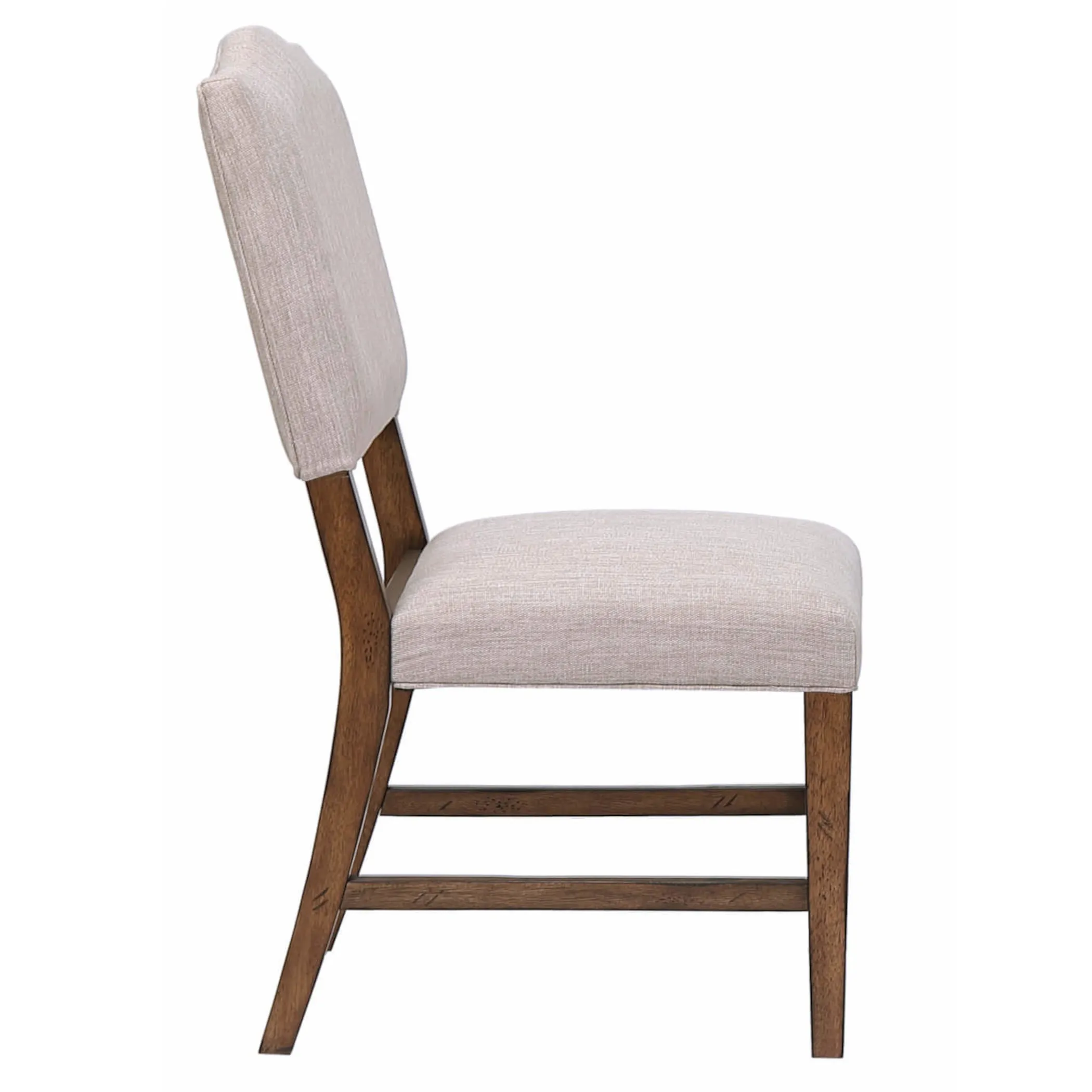 Sunset Trading Simply Brook Performance Fabric Upholstered Dining Chair | Set of 2 | Amish Brown Solid Wood - Image 4