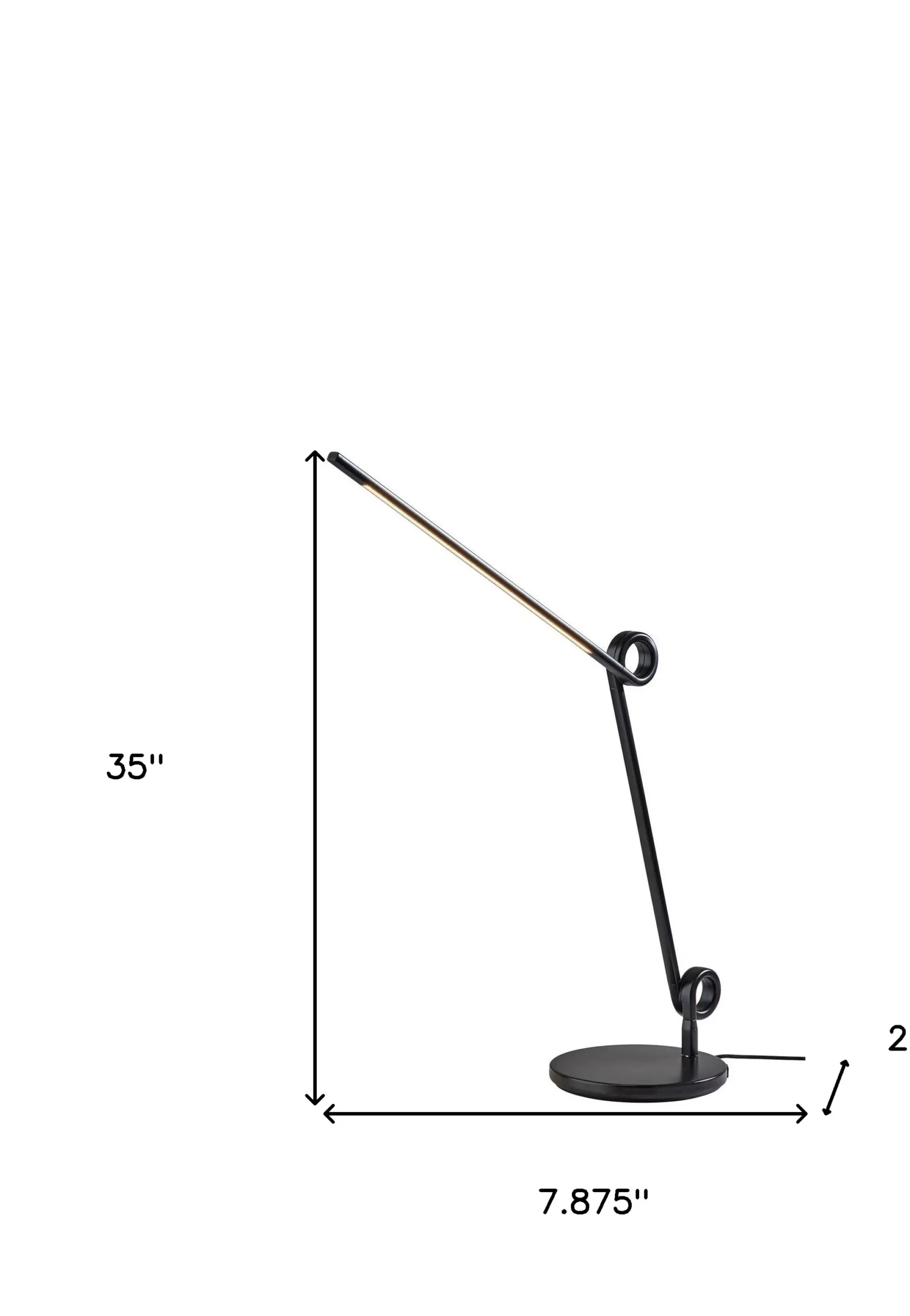 35" Black Metal Novelty Desk Lamp - Image 5