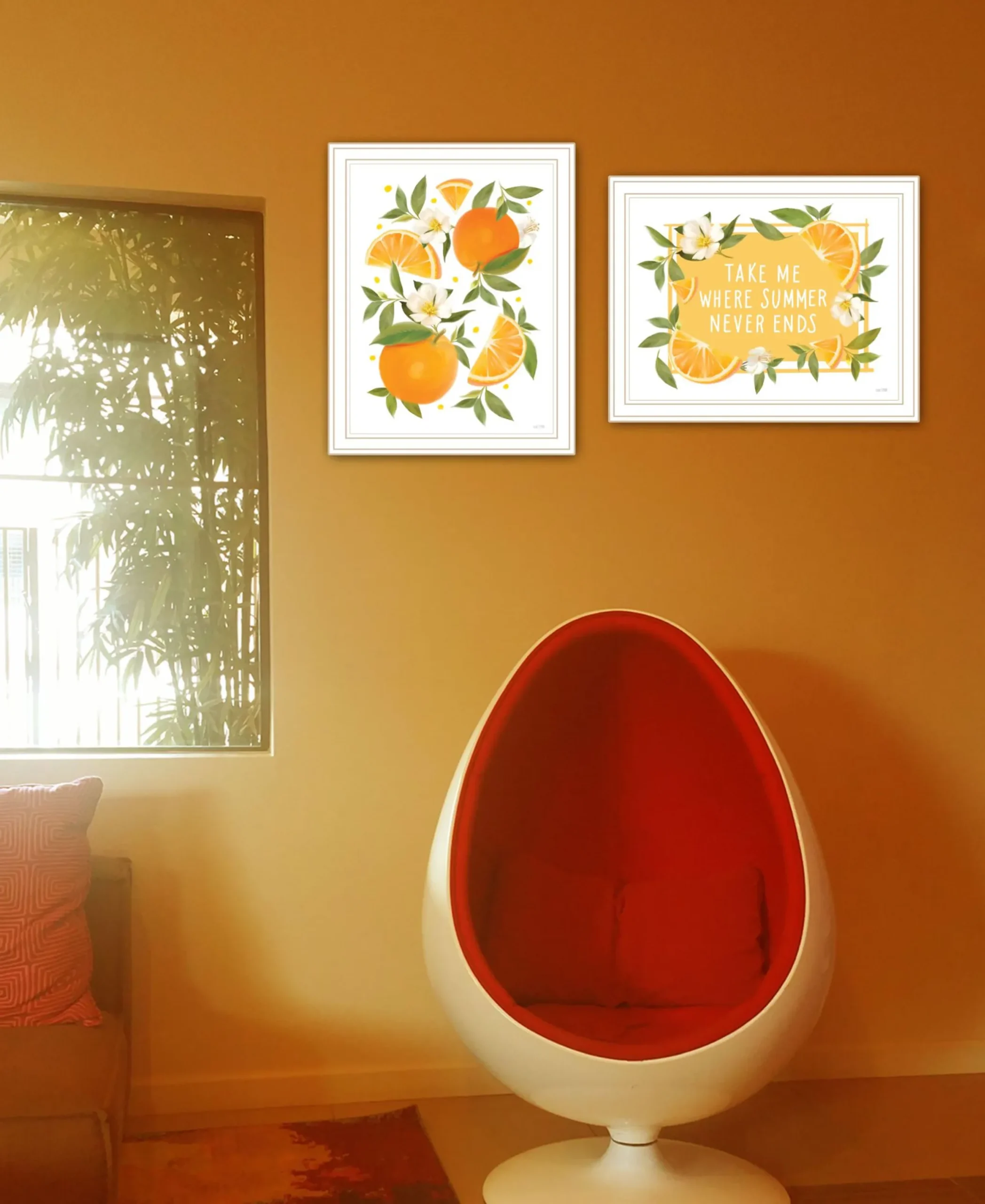 Set Of Two Take Me Where Summer Never Ends White Framed Wall Art - Image 5
