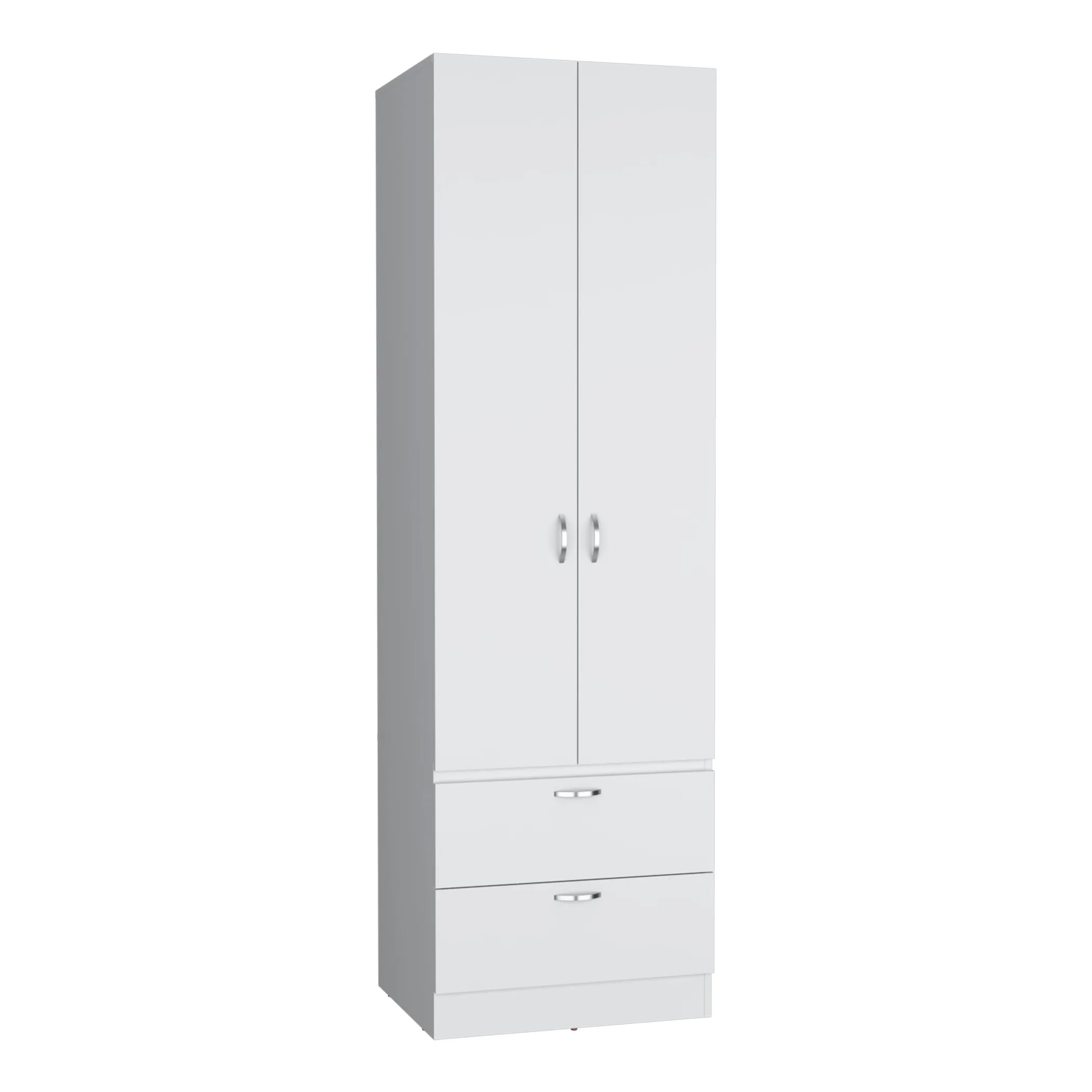 Vico 76" High Armoire Wardrove Closet with 2 Drawers, Double Door Cabinet - Image 3