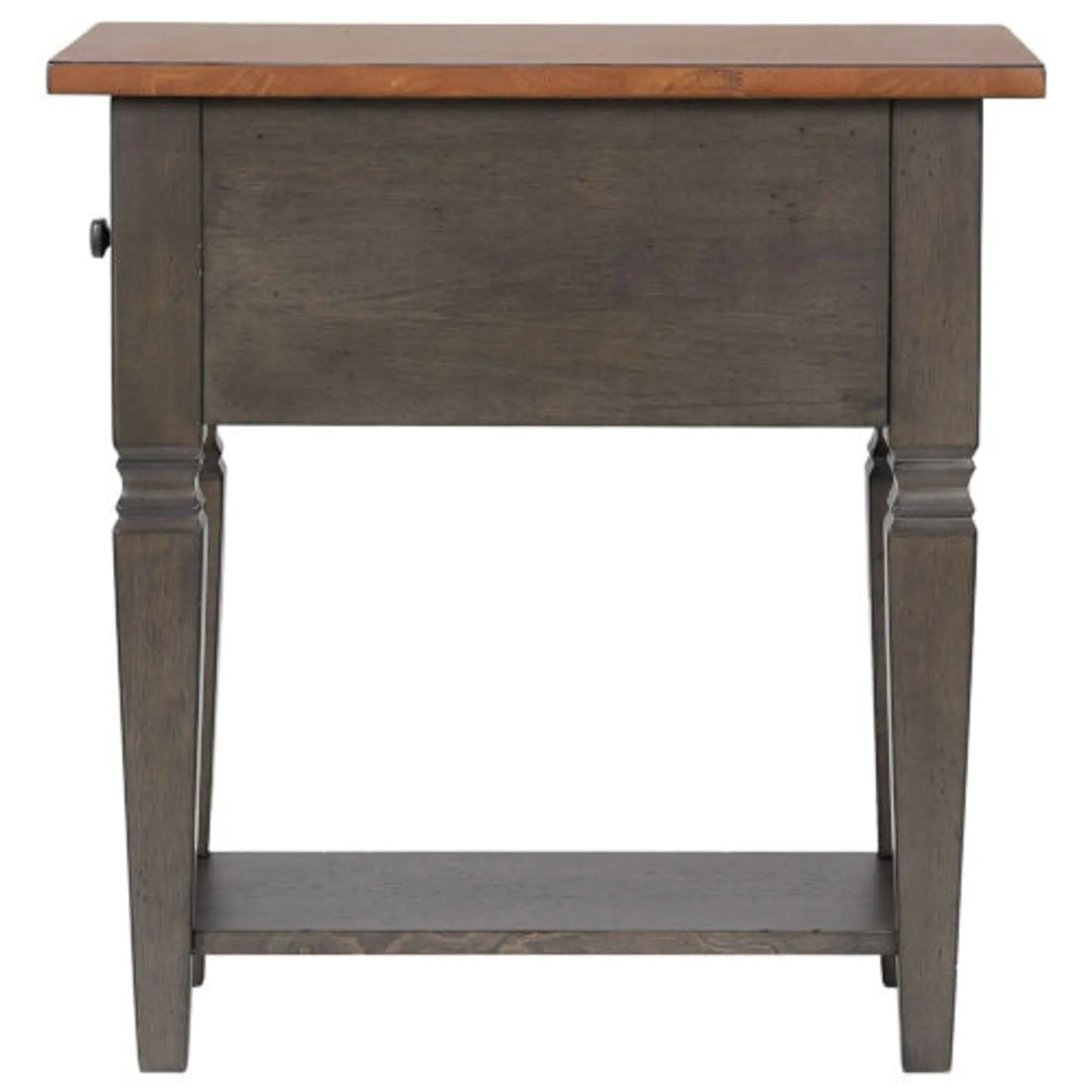 Sunset Trading Dakota 14" Narrow End Table with Drawer & Shelf Storage | Solid Wood Recliner Side Table | Slim Bedroom Nighstand | Living Room Chair. - Image 4