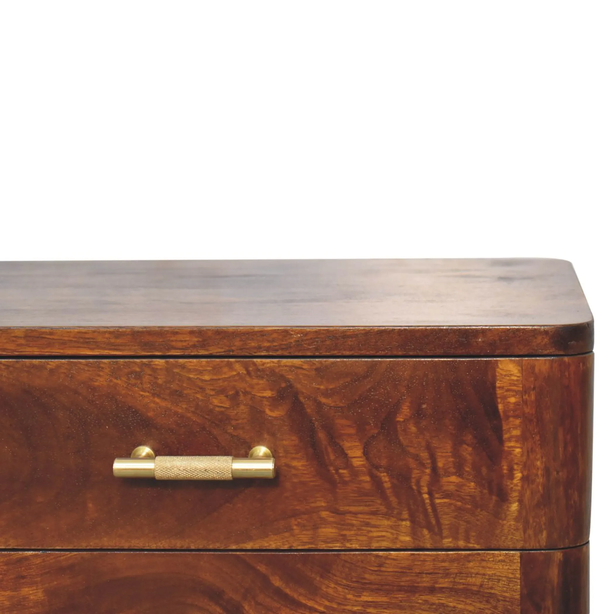 Solid Wood Two Drawer Nightstand - Image 6