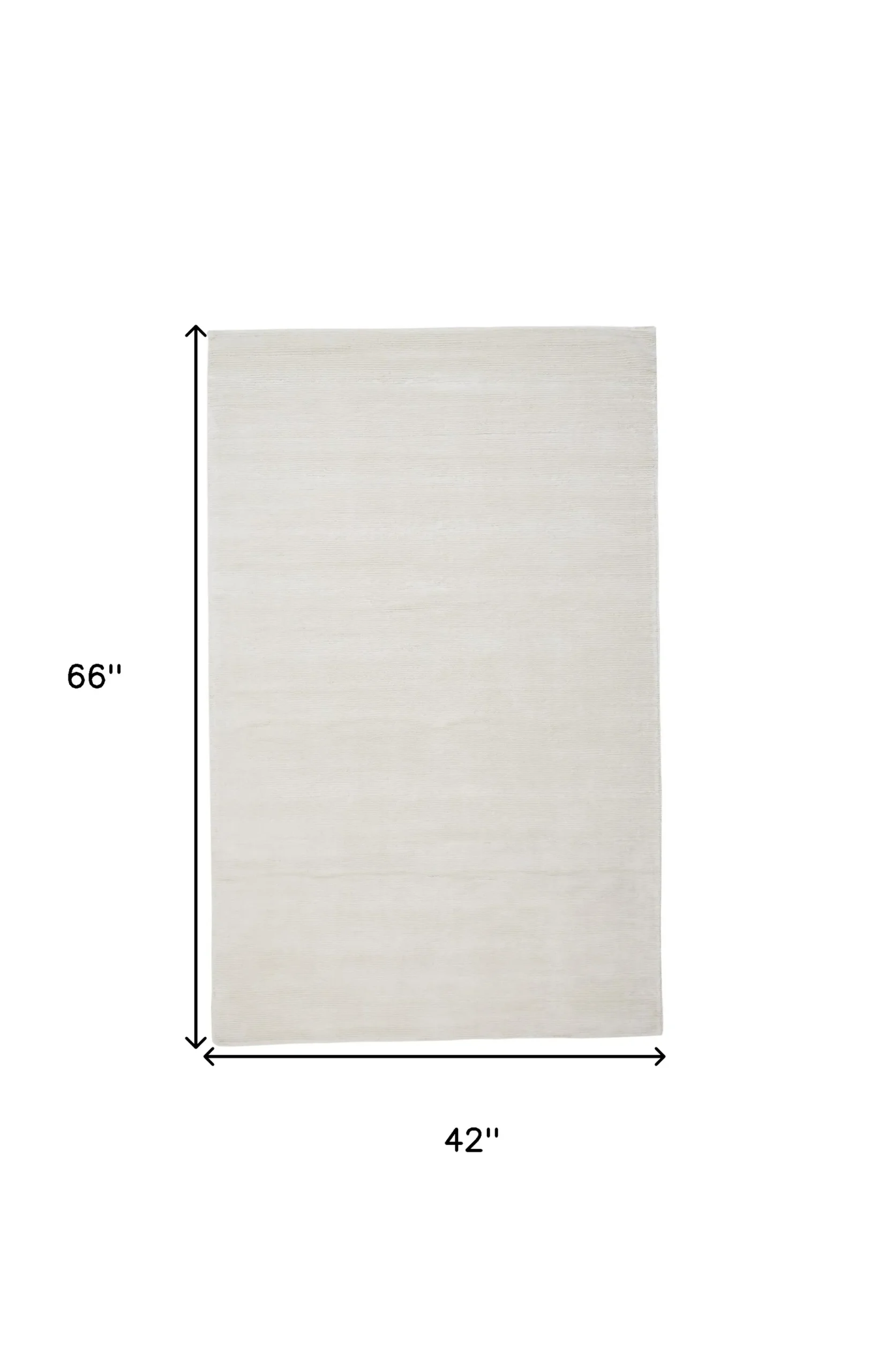 4' X 6' White Hand Woven Distressed Area Rug - Image 5