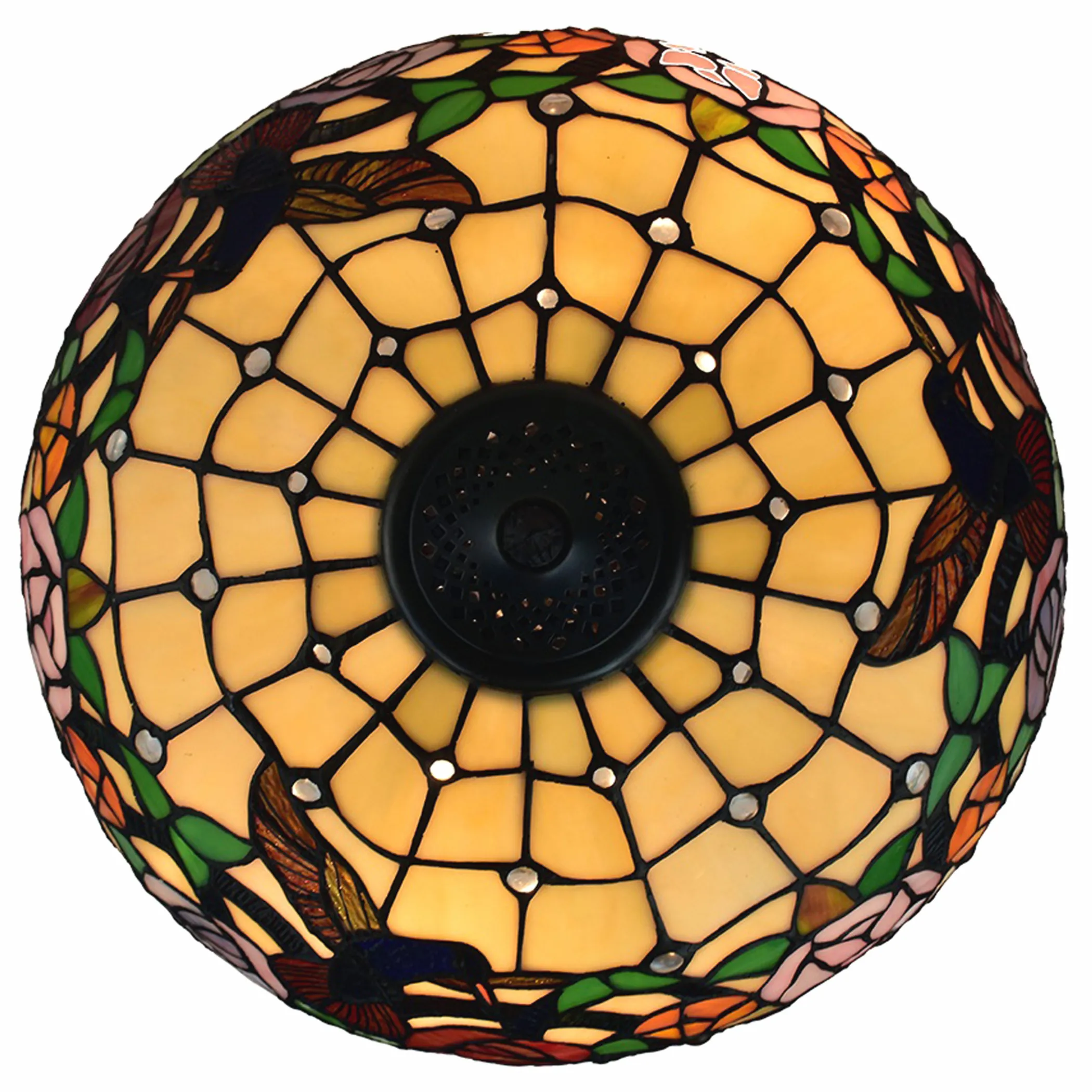 23" Dark Brown Metal Two Light Candlestick Table Lamp With Brown and Ivory Shade - Image 3