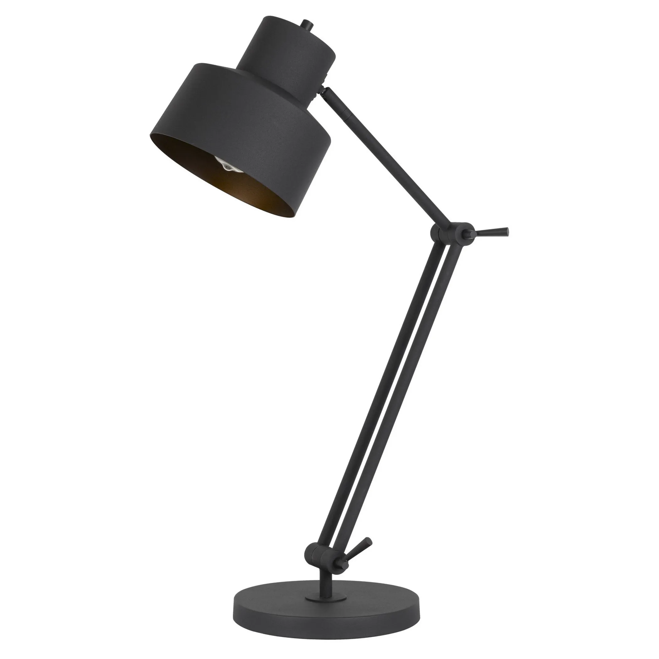 33" Black Metal Adjustable Desk Table Lamp - Image 2