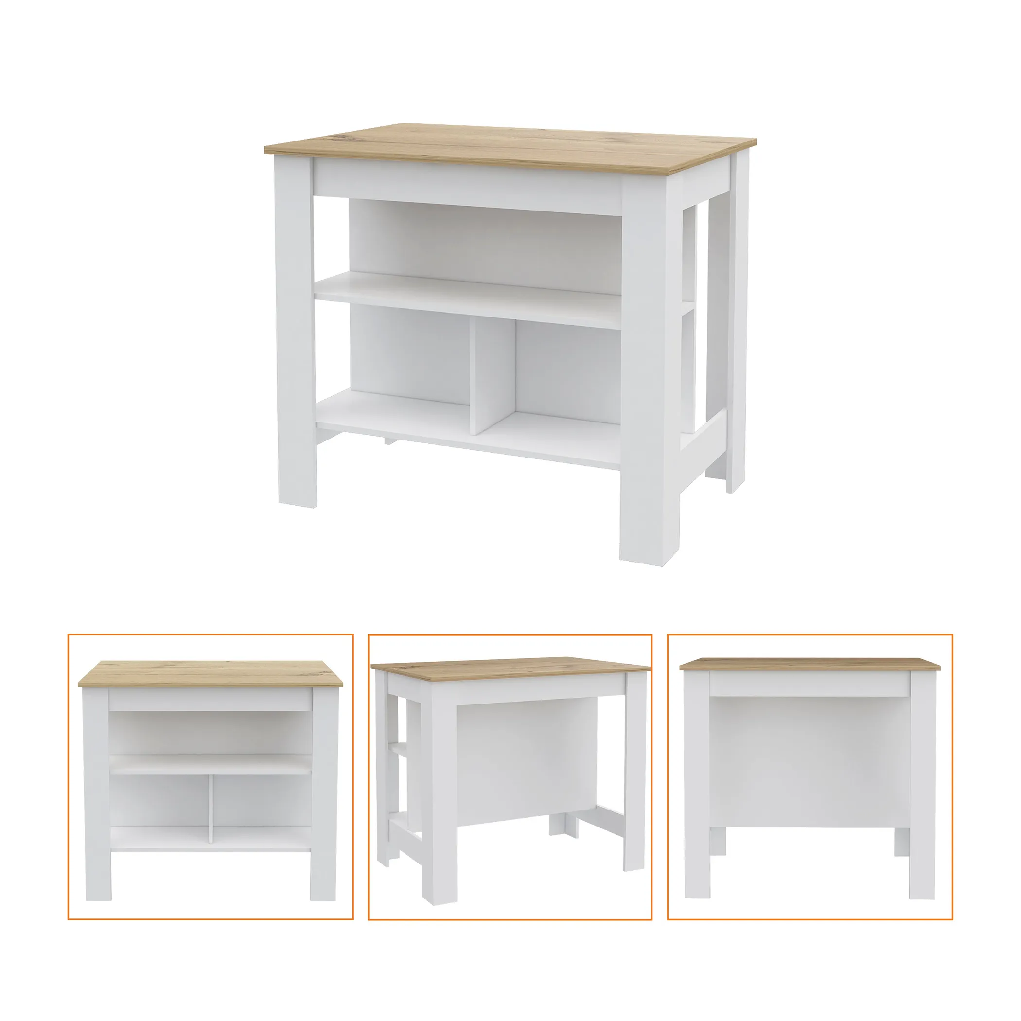 Phoenix 2 Piece Kitchen Set, Cala Kitchen Island + Napoles Utility Sink - Image 5