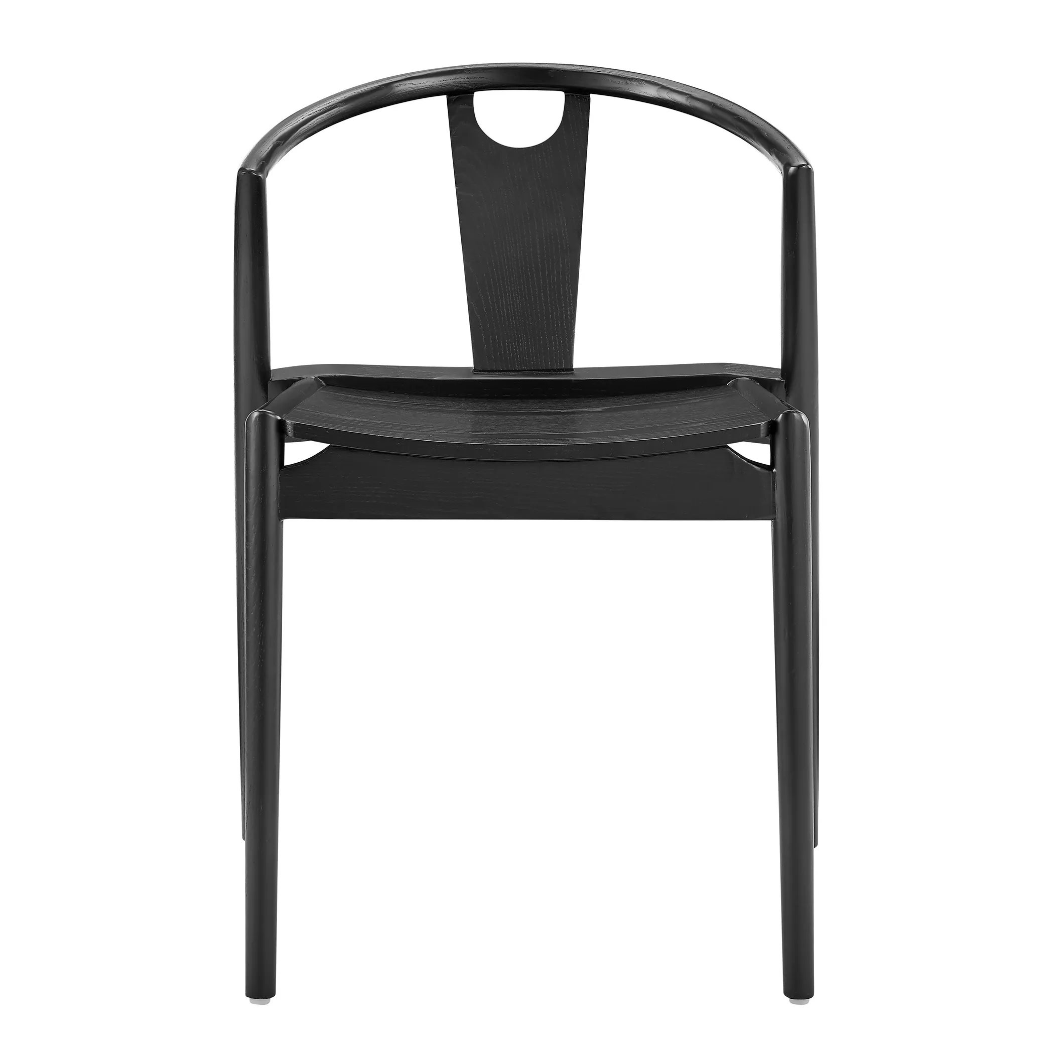Solid Wood Open Back Dining Side Chair - Image 2