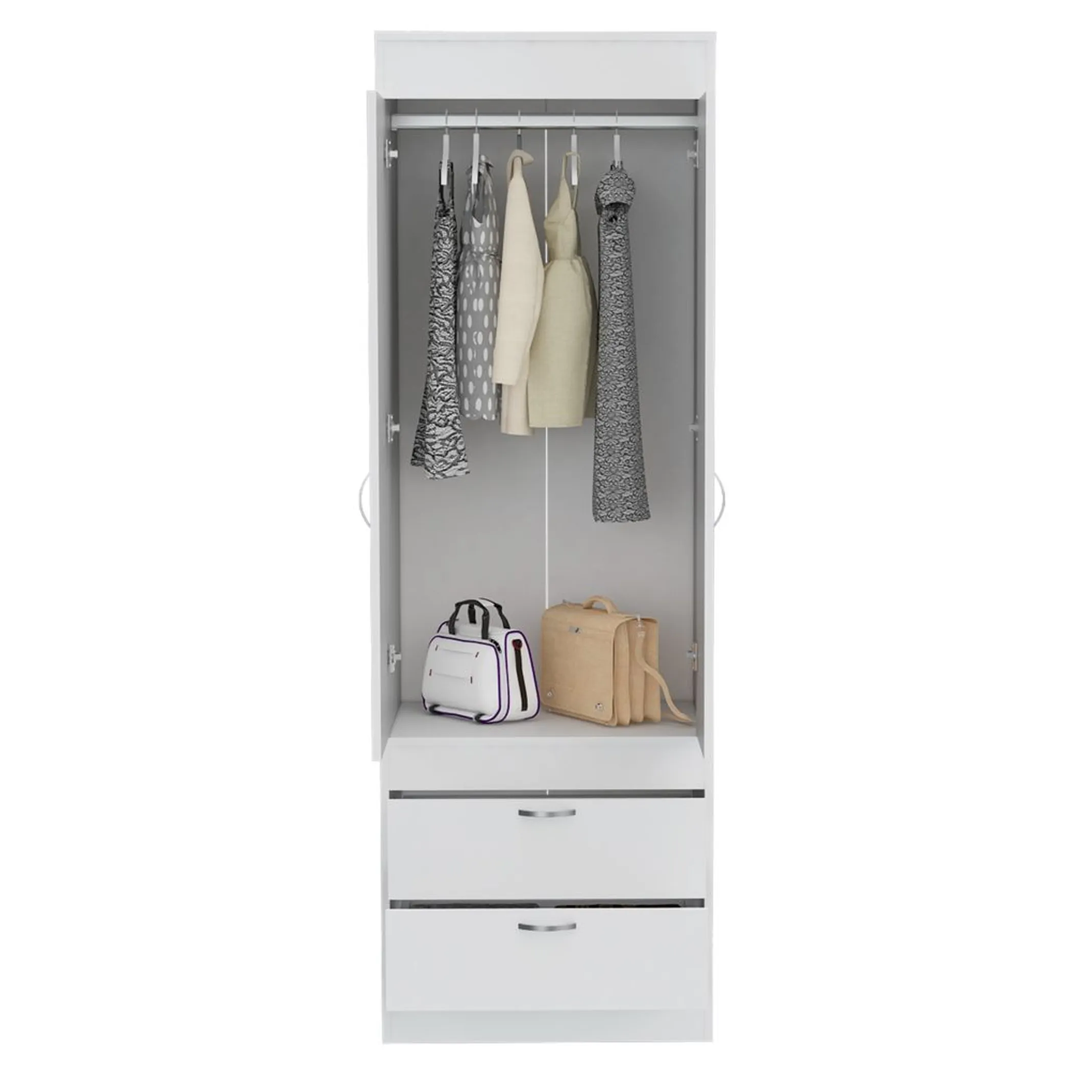 Simone Armoire, Rod, Double Door, Two Drawers - Image 3