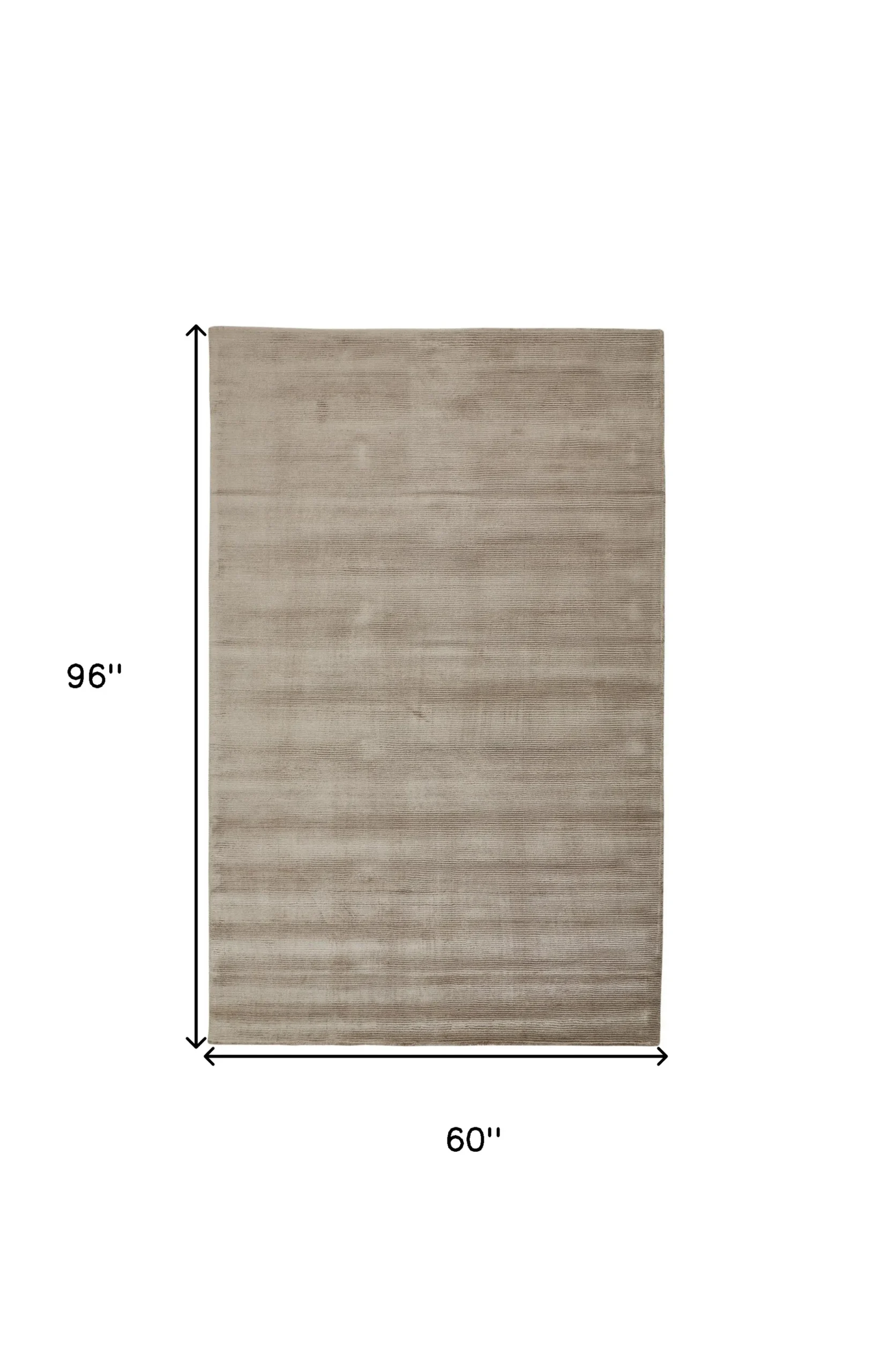 5' X 8' Tan Ivory And Taupe Hand Woven Area Rug - Image 4
