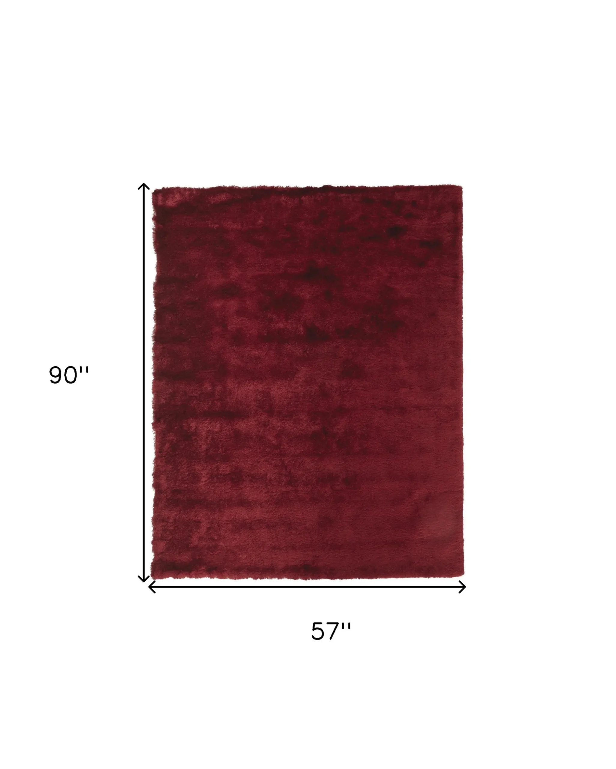 5' X 8' Red And Purple Shag Tufted Handmade Area Rug - Image 5