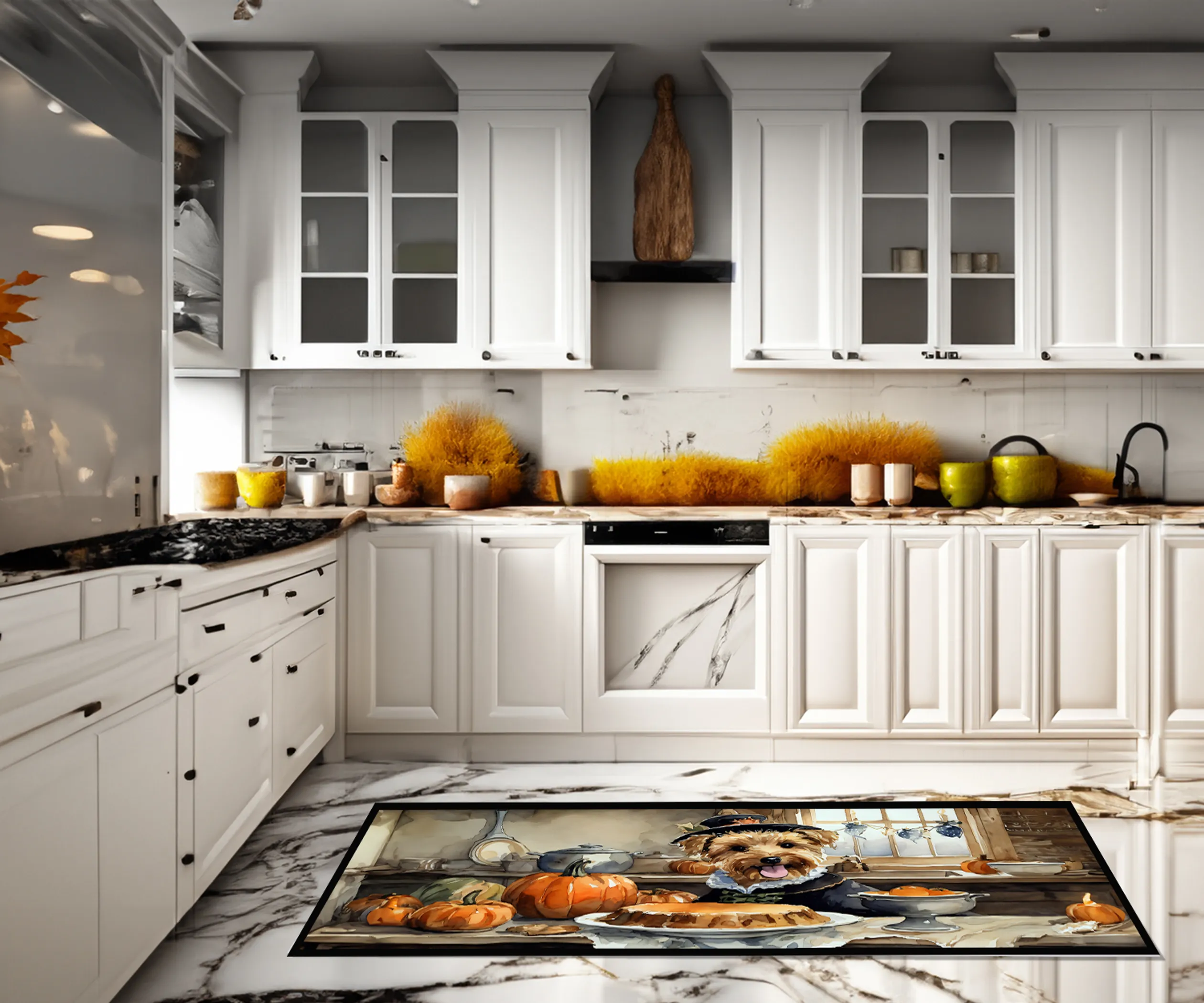 Fall Kitchen Pumpkin Pie Runner Mat 28x58 - Image 2