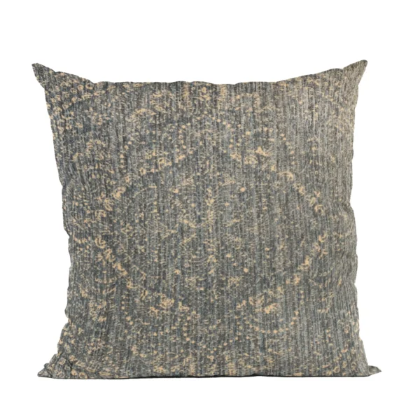 Plutus Blue Hidden Planet Medallion Luxury Throw Pillow