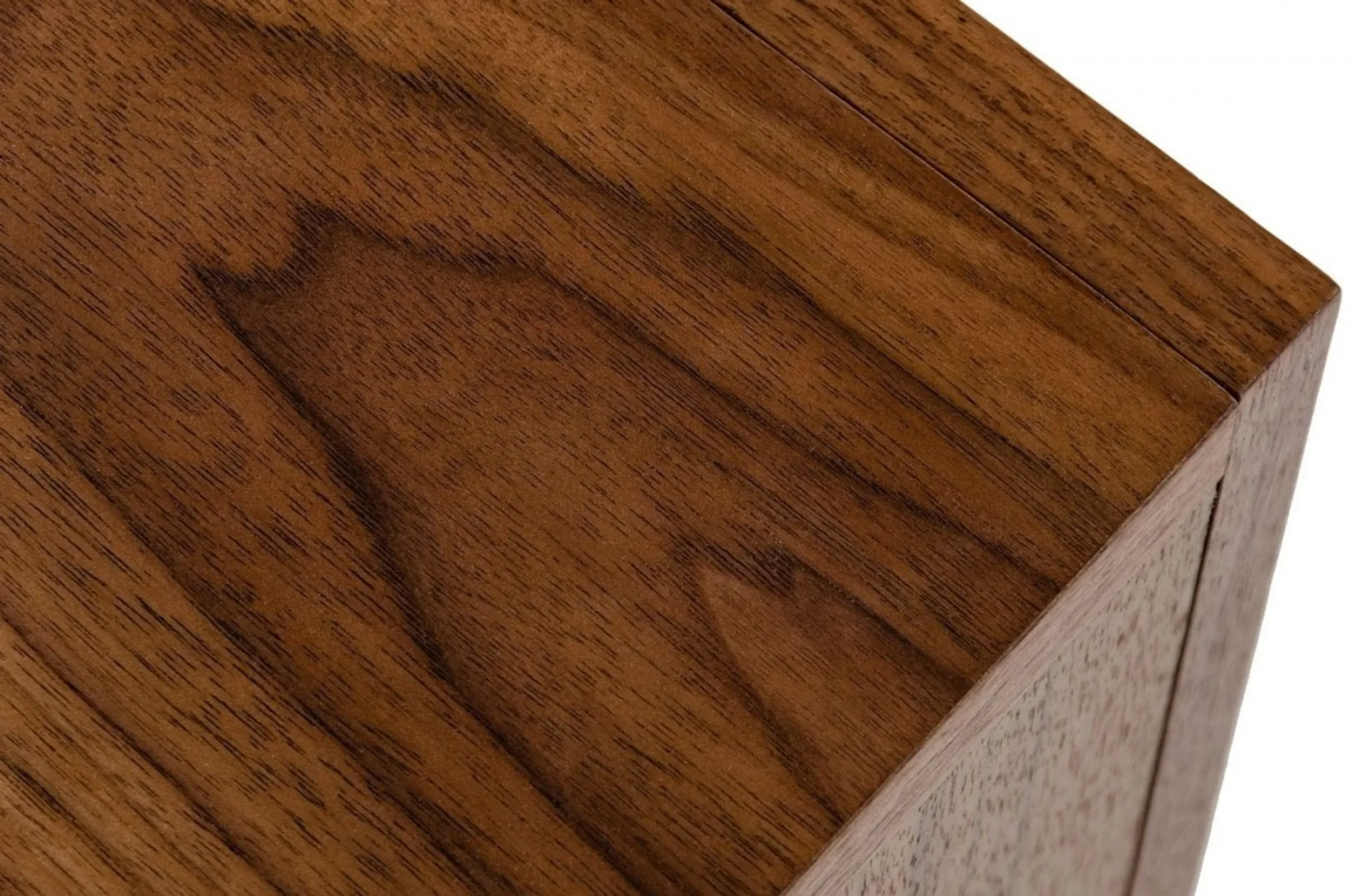 Mid Century Walnut Light Brown Nightstand with One Drawer and One Shelf - Image 3