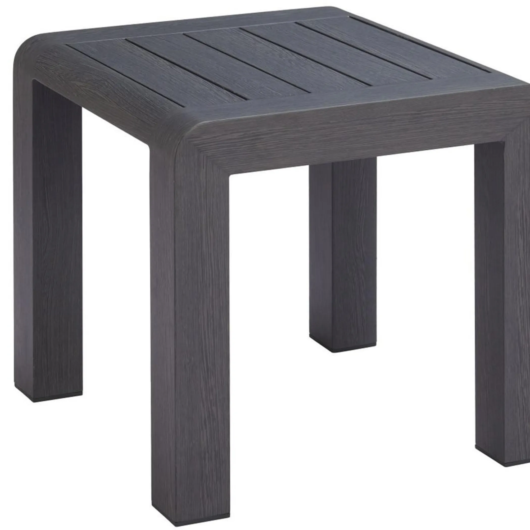 23" Black Aluminum Square Outdoor Side Table - Image 6