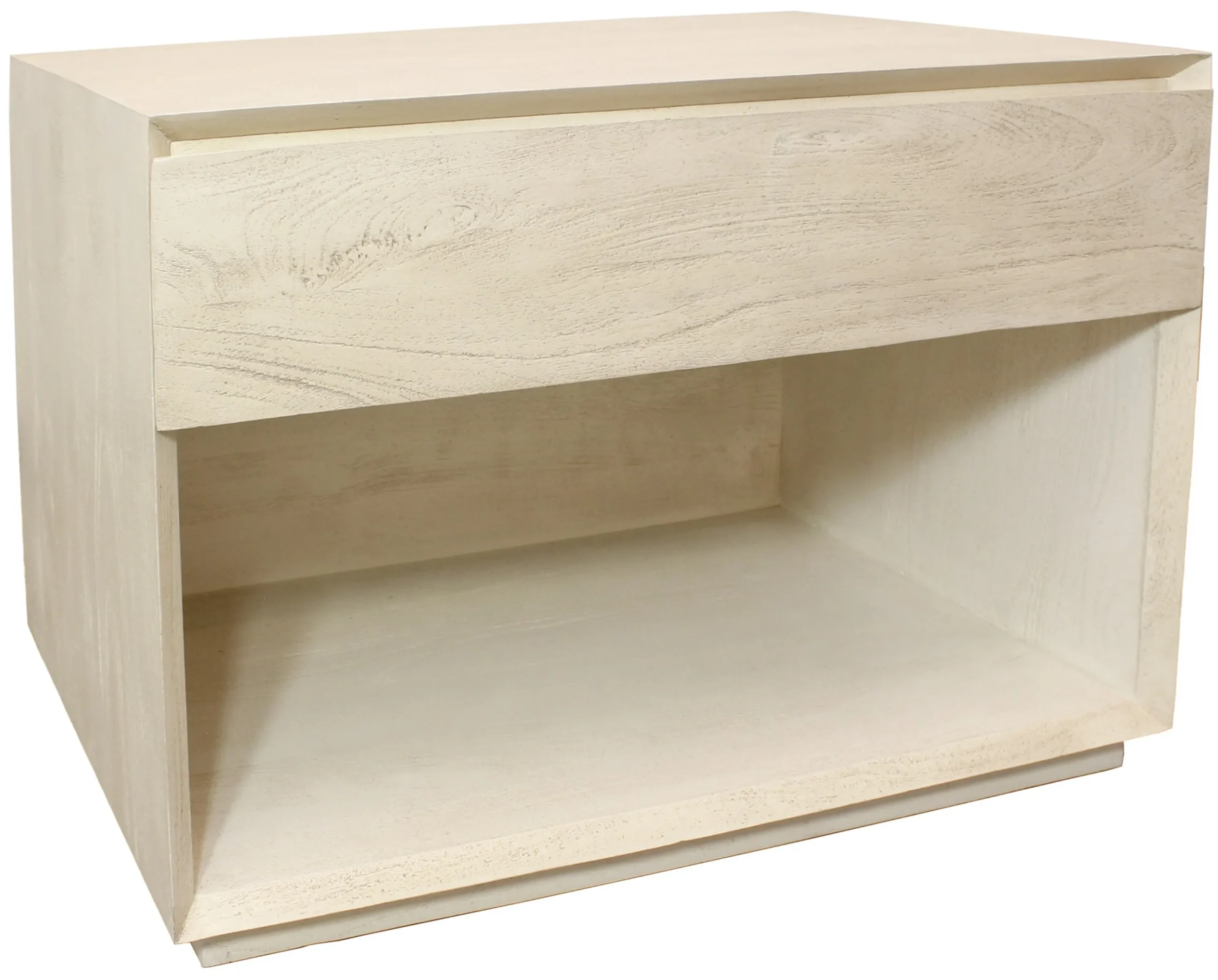 24" Natural One Drawer Solid Wood Nightstand - Image 3