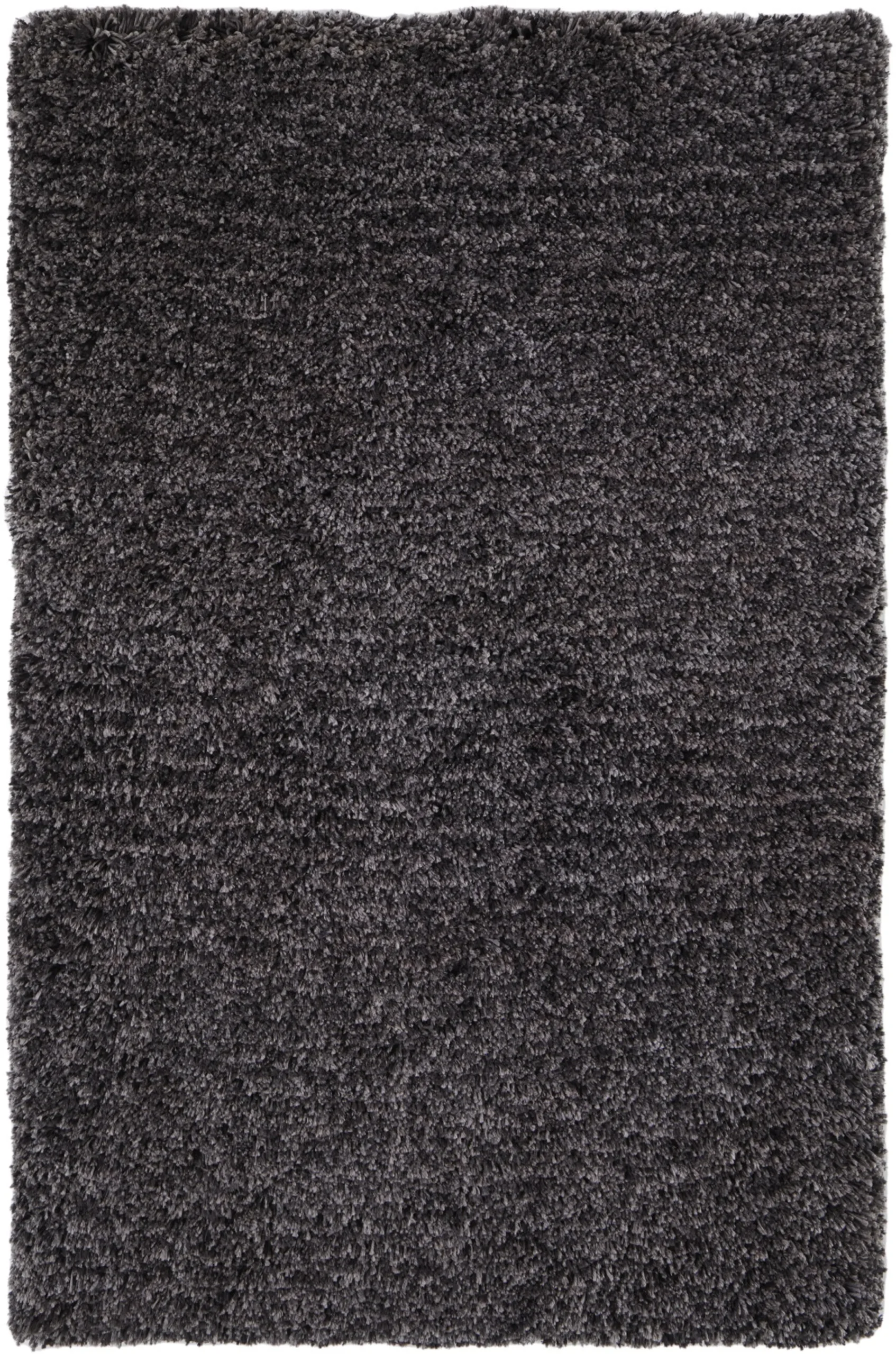 4' X 6' Black Shag Hand Tufted Area Rug - Image 2
