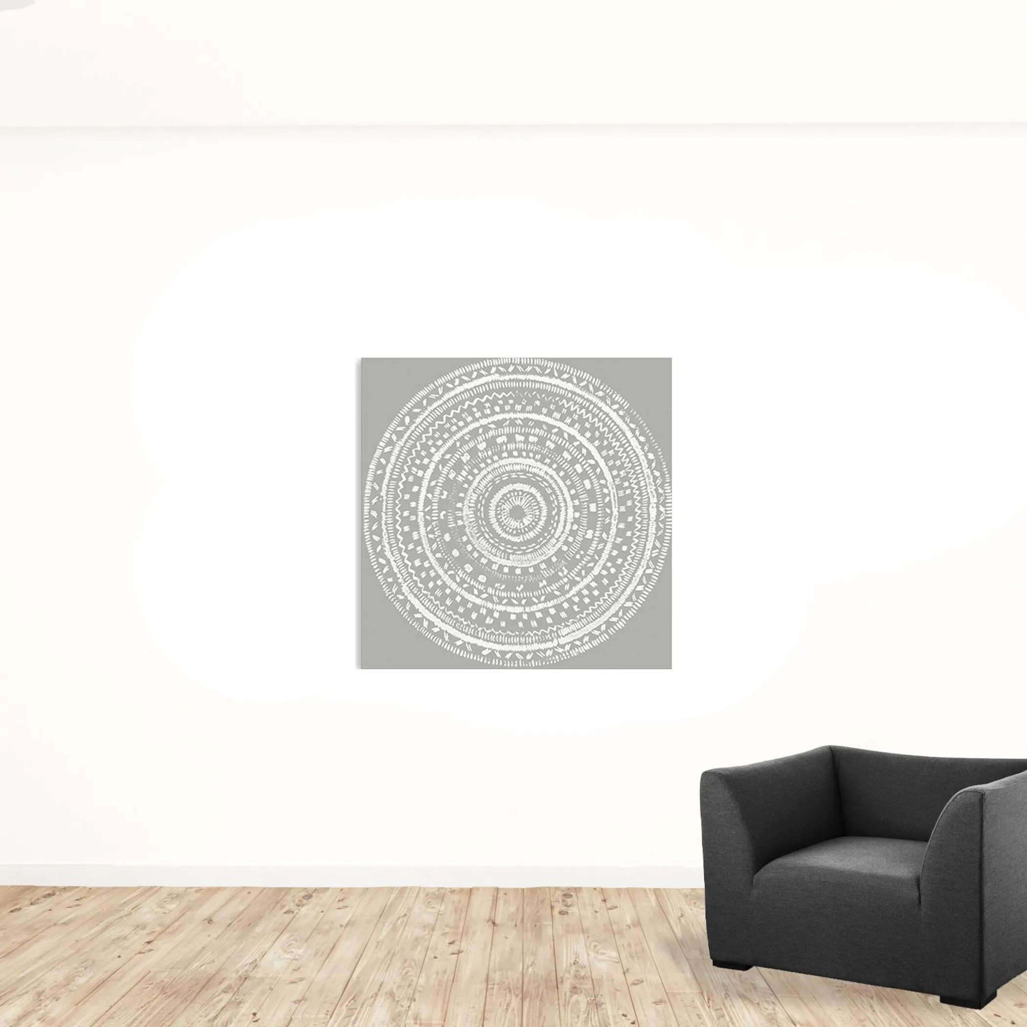 Boho White Mandala Unframed Print Wall Art - Image 5