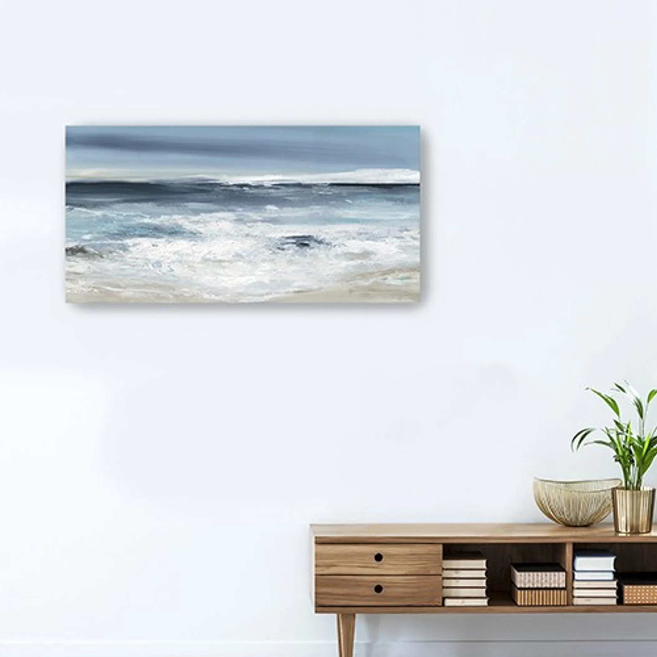 Long Beach Shore Unframed Print Wall Art - Image 3
