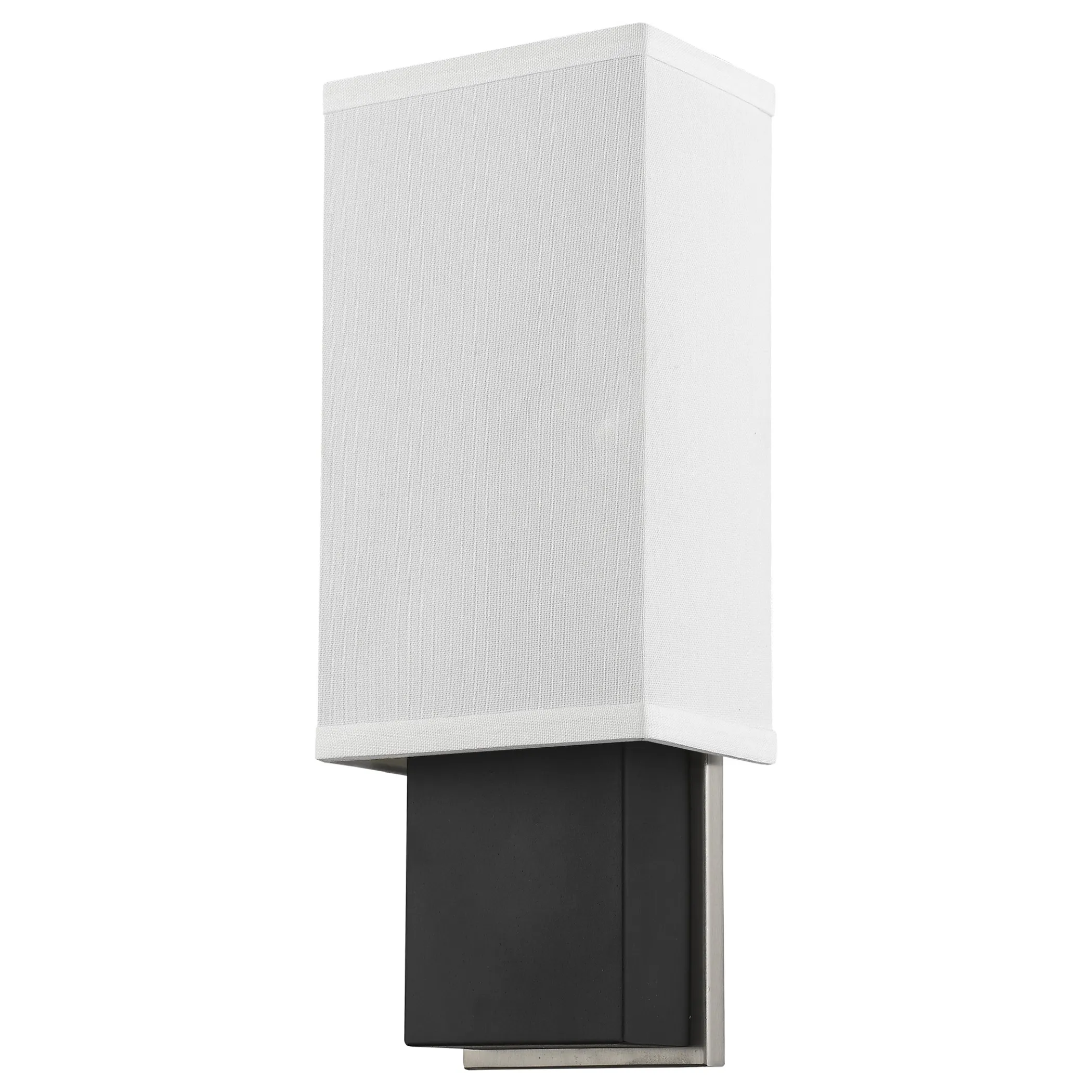 Rectangular Wall Sconce with Linen Fabric Shade - Image 3