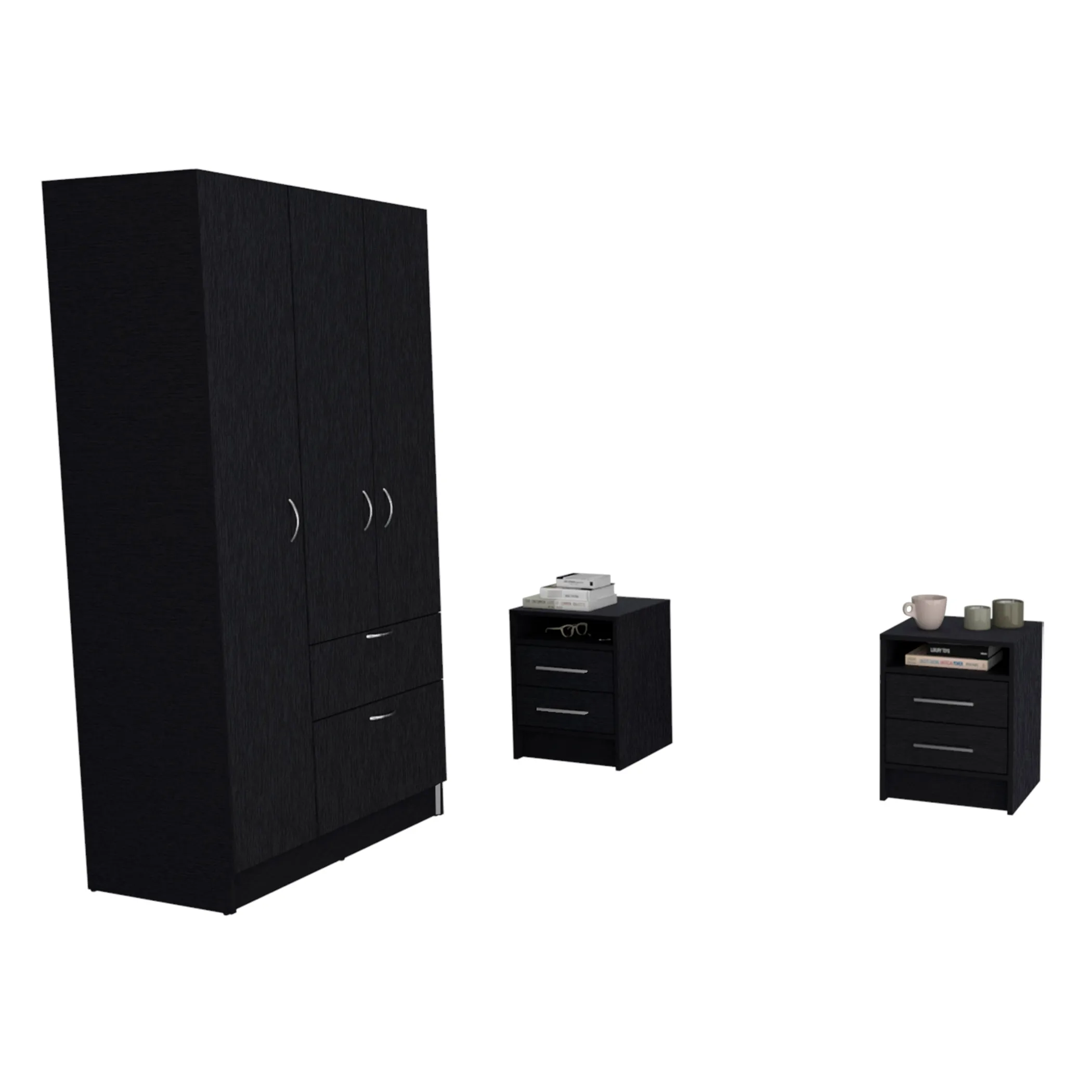 Holland 3 Piece Bedroom Set, Armoire + Nightstand + Nightstand - Image 2