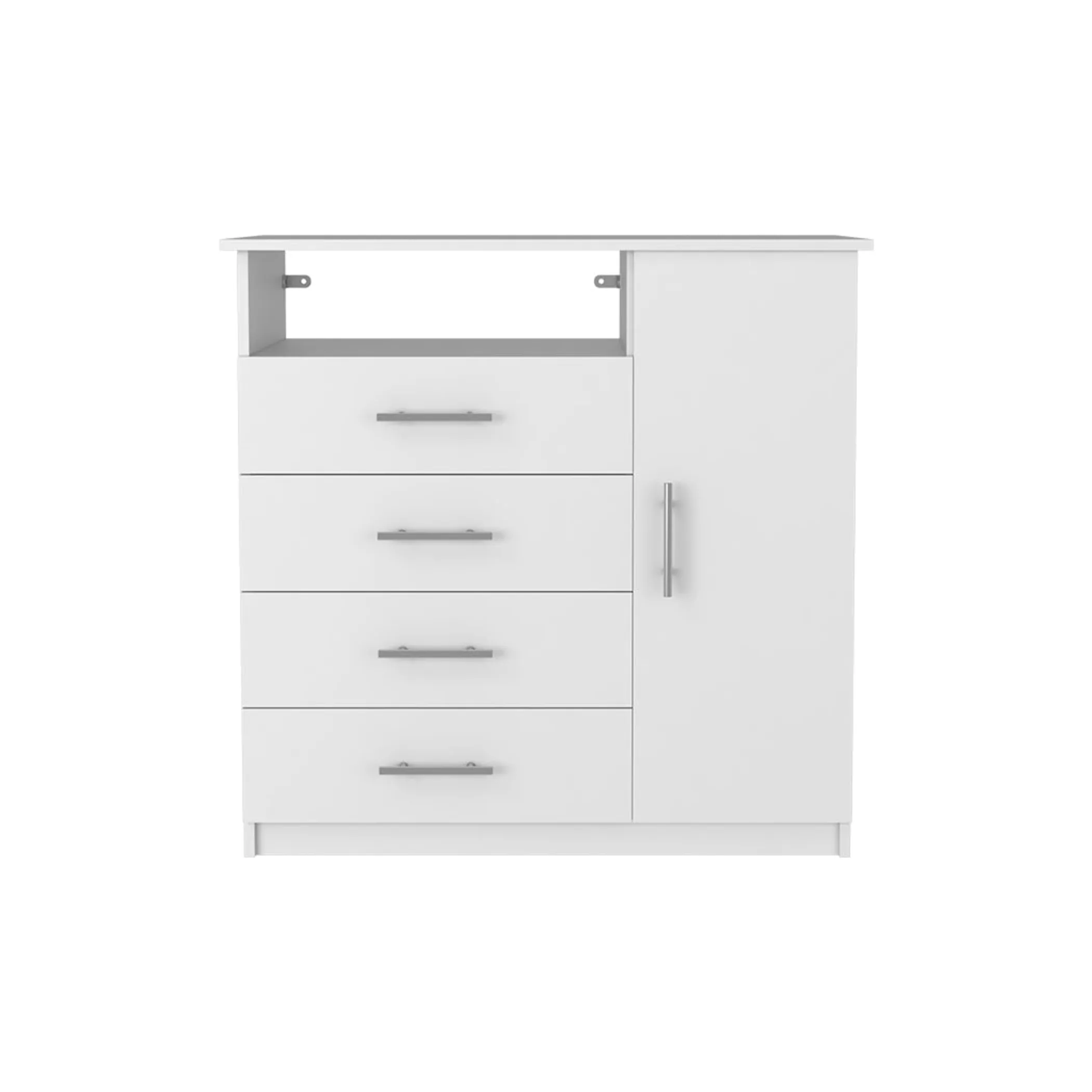 Calera 2 Piece Bedroom Set, White / Smokey Oak Finish - Image 4