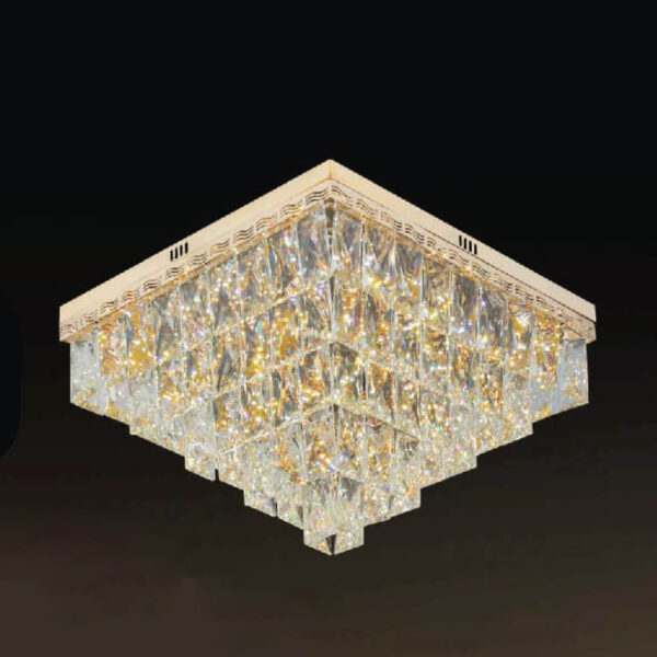 Flush Mount Ceiling Light Black Mam Crystal MOR01