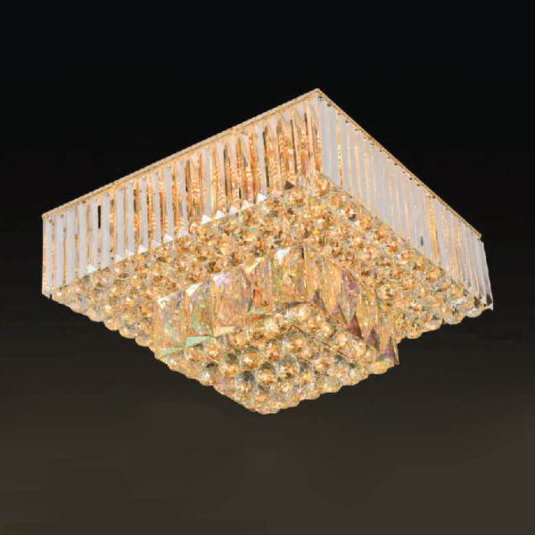 Flush Mount Ceiling Light Black Mam Crystal MOR03