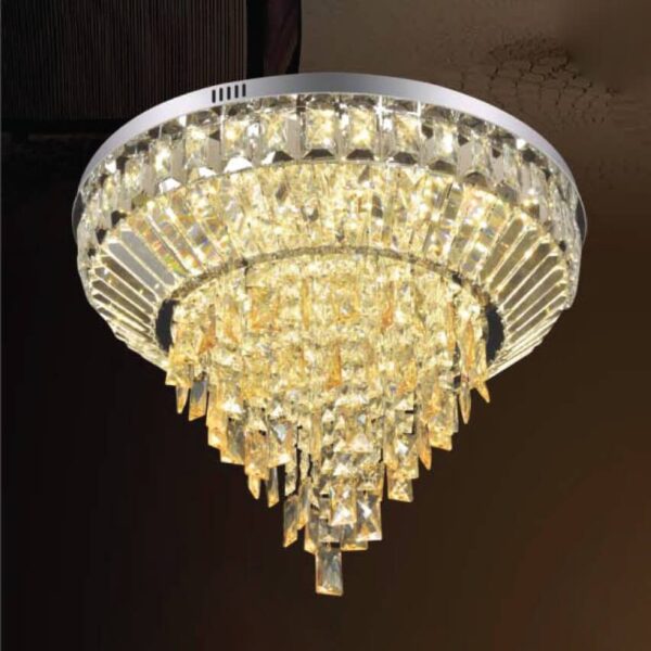 Flush Mount Ceiling Light Black Mam Crystal MOR18