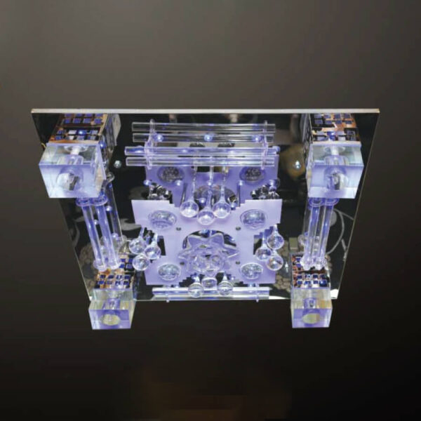 Flush Mount Ceiling Light Black Mam Crystal MOR26