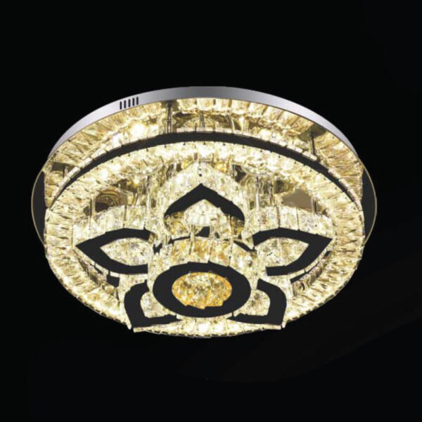 Flush Mount Ceiling Light Black Mam Crystal MOR27