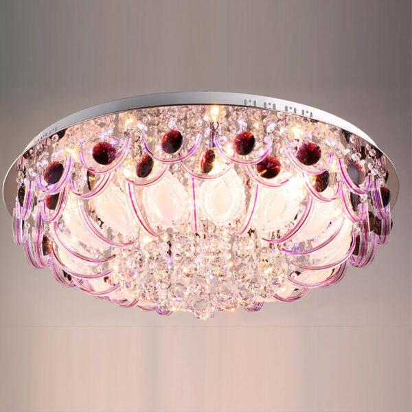 Flush Mount Ceiling Light Black Mam Crystal MOV06
