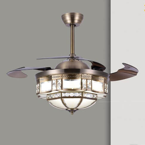 Retractable Blade Ceiling Fan with Light QDX35
